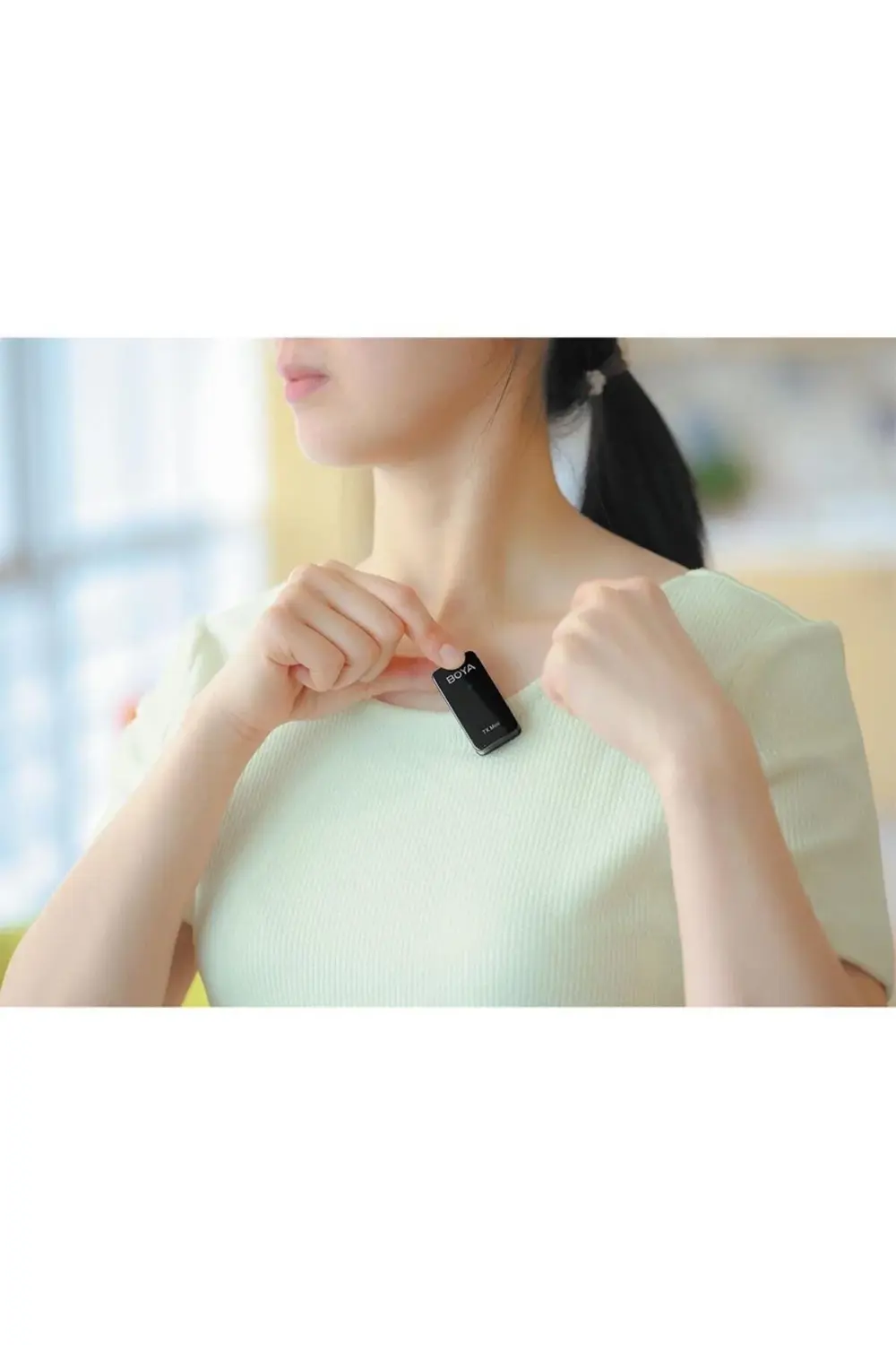 BY-XM6-S1 Mini Kablosuz Yaka Mikrofonu