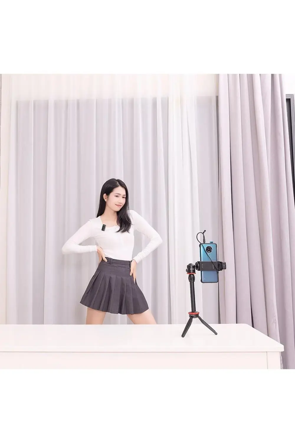 BY-XM6-S1 Mini Kablosuz Yaka Mikrofonu