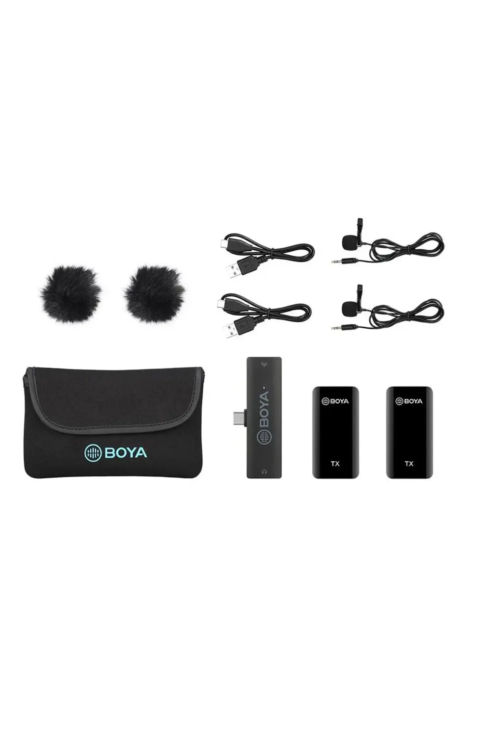 BY-XM6 S6 İkili Kablosuz Yaka Mikrofonu - Type-C