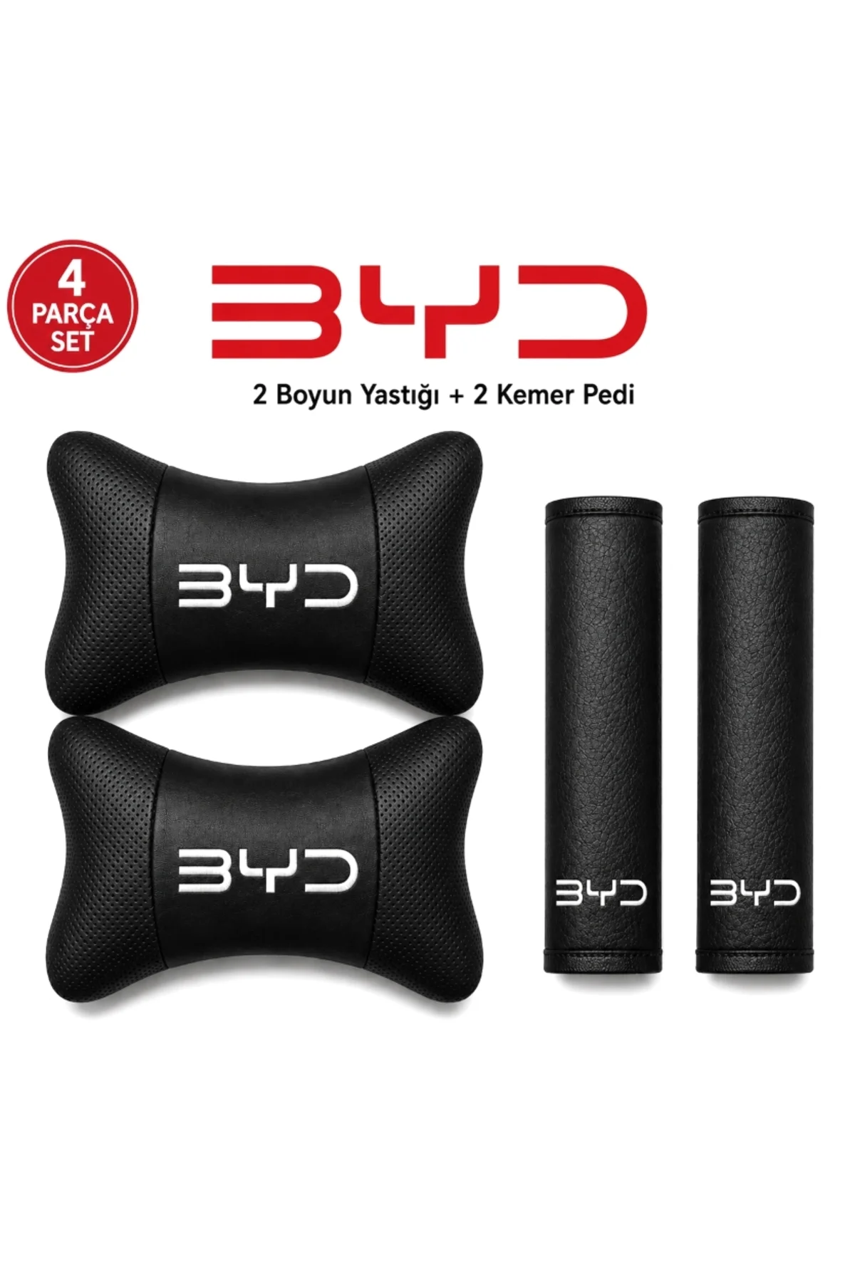 BYD Logo Nakışlı Boyun Yastığı & Kemer Pedi | Şık – Konforlu – Dayanıklı 2 Yastık 2 Kemer - Görsel 2