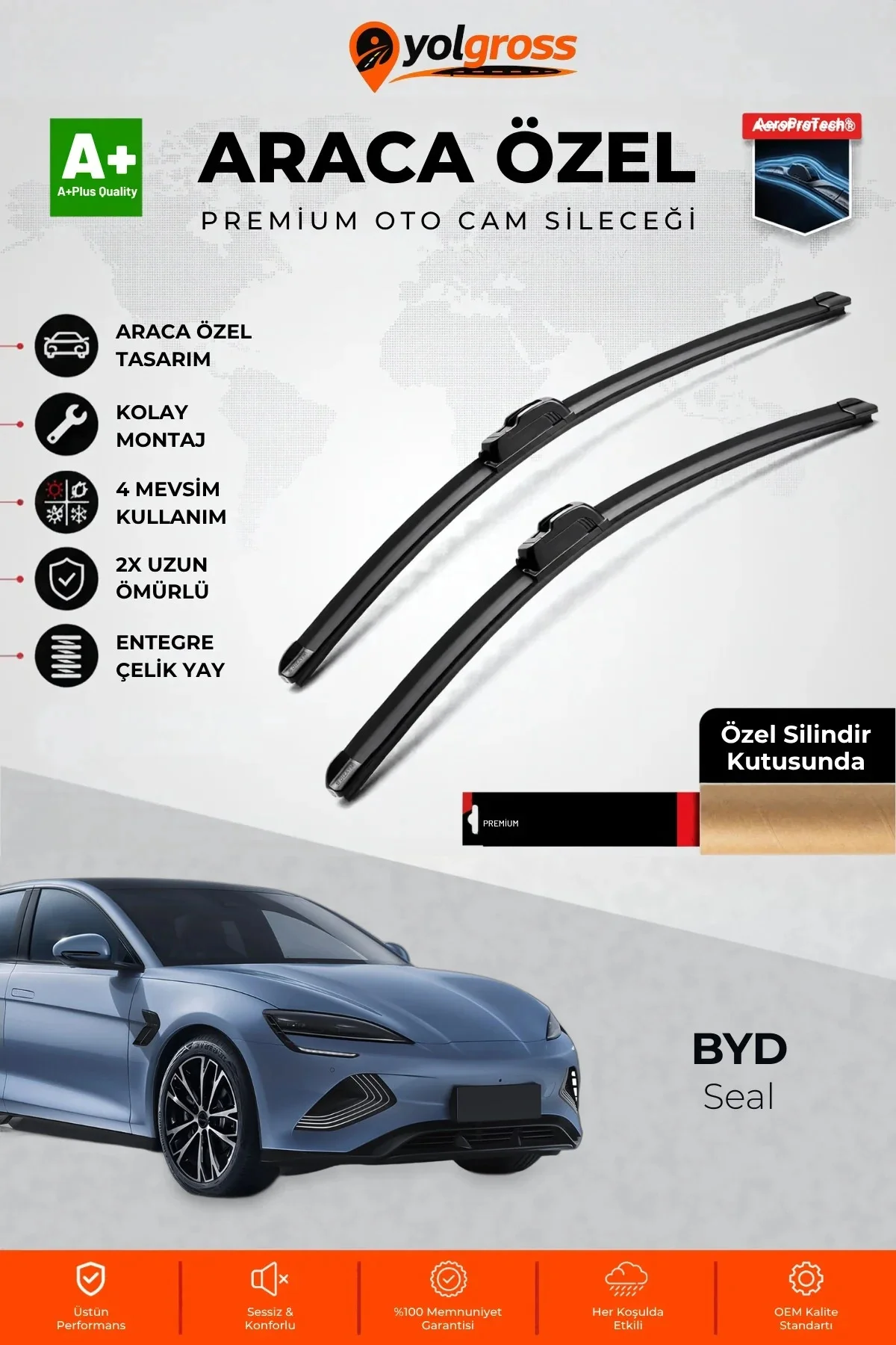 BYD Seal Ön Cam Silecek Seti 2022 Üzeri Premium Araca Özel 60-48 Cm A+ Kalite