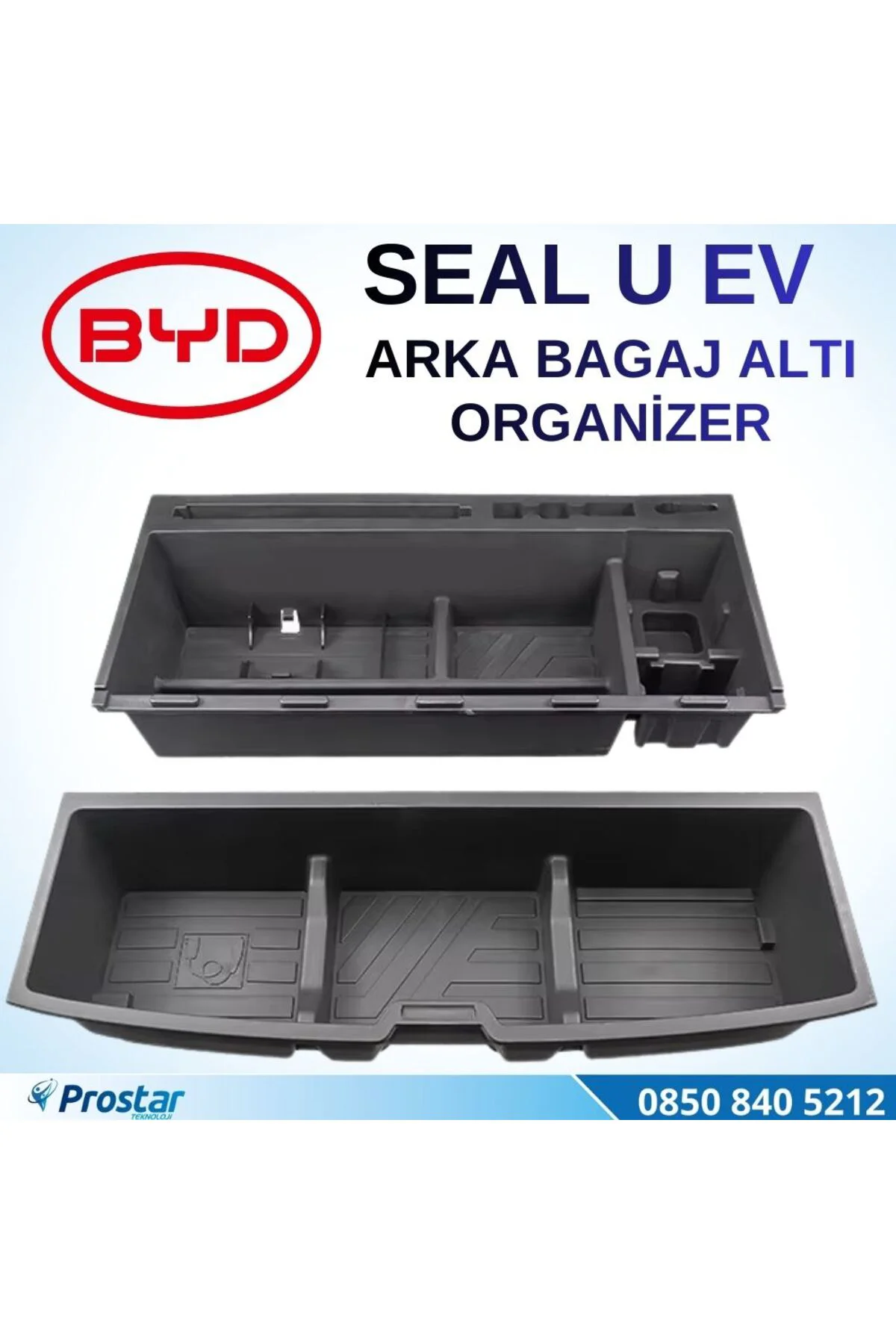 BYD SEAL U EV Arka Bagaj Altı Komple Organizeri Gizli Bölmeli Düzenleyici Seti