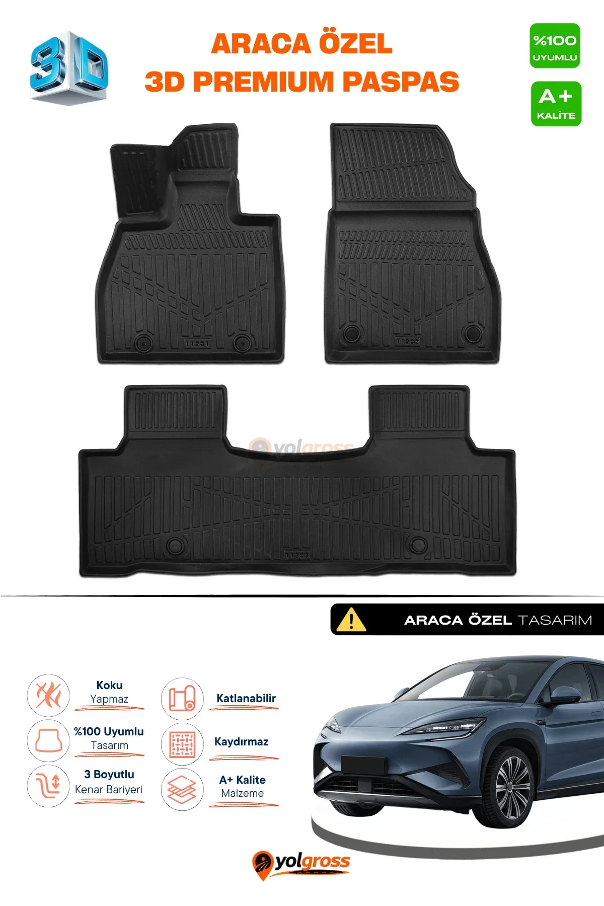 BYD Sealion 7 3D Pro Havuzlu Paspas 2025 Üzeri A+ Kalite