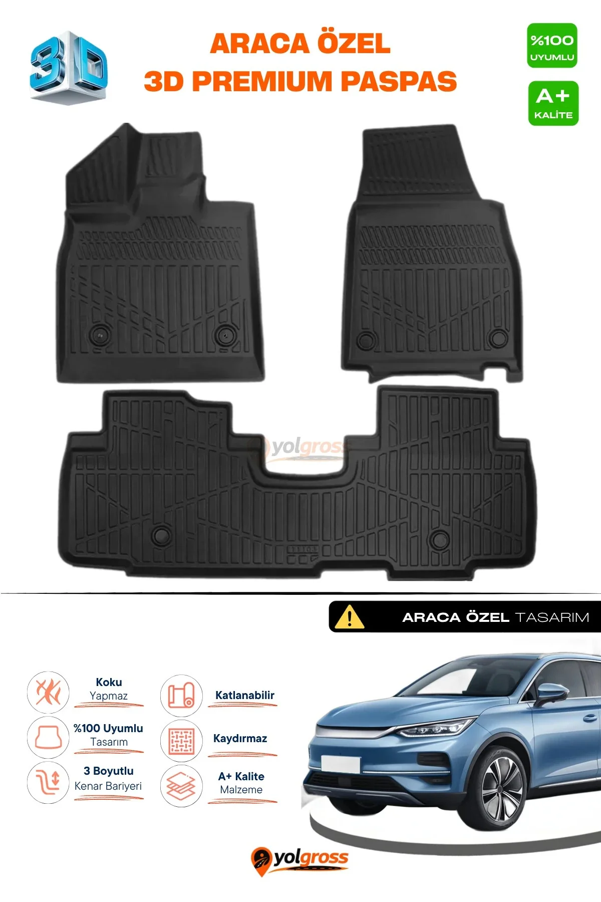 BYD Tang 3D Pro Havuzlu Paspas 2025 Üzeri A+ Kalite