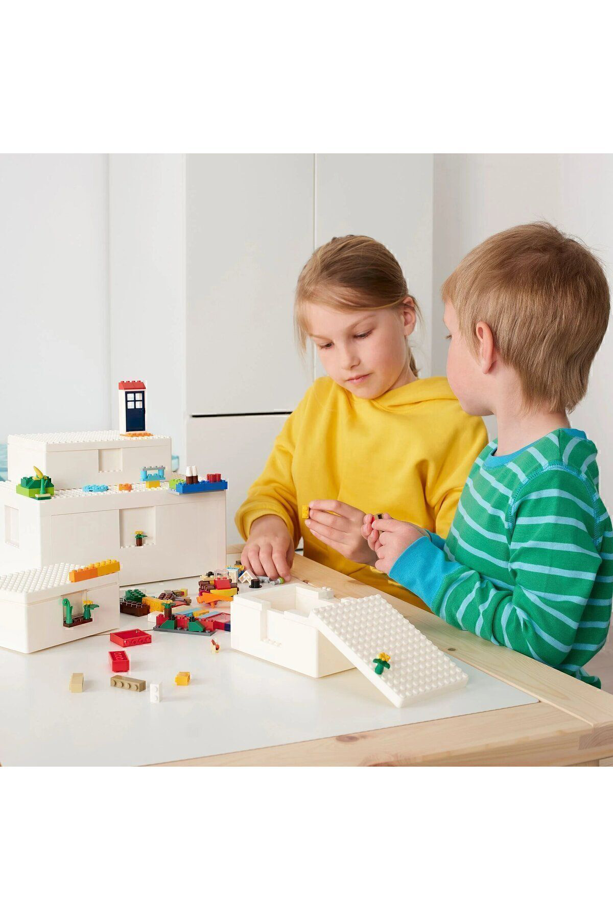 İkea Bygglek Kapakli Lego® Kutusu Beyaz 35X26x12 Cm