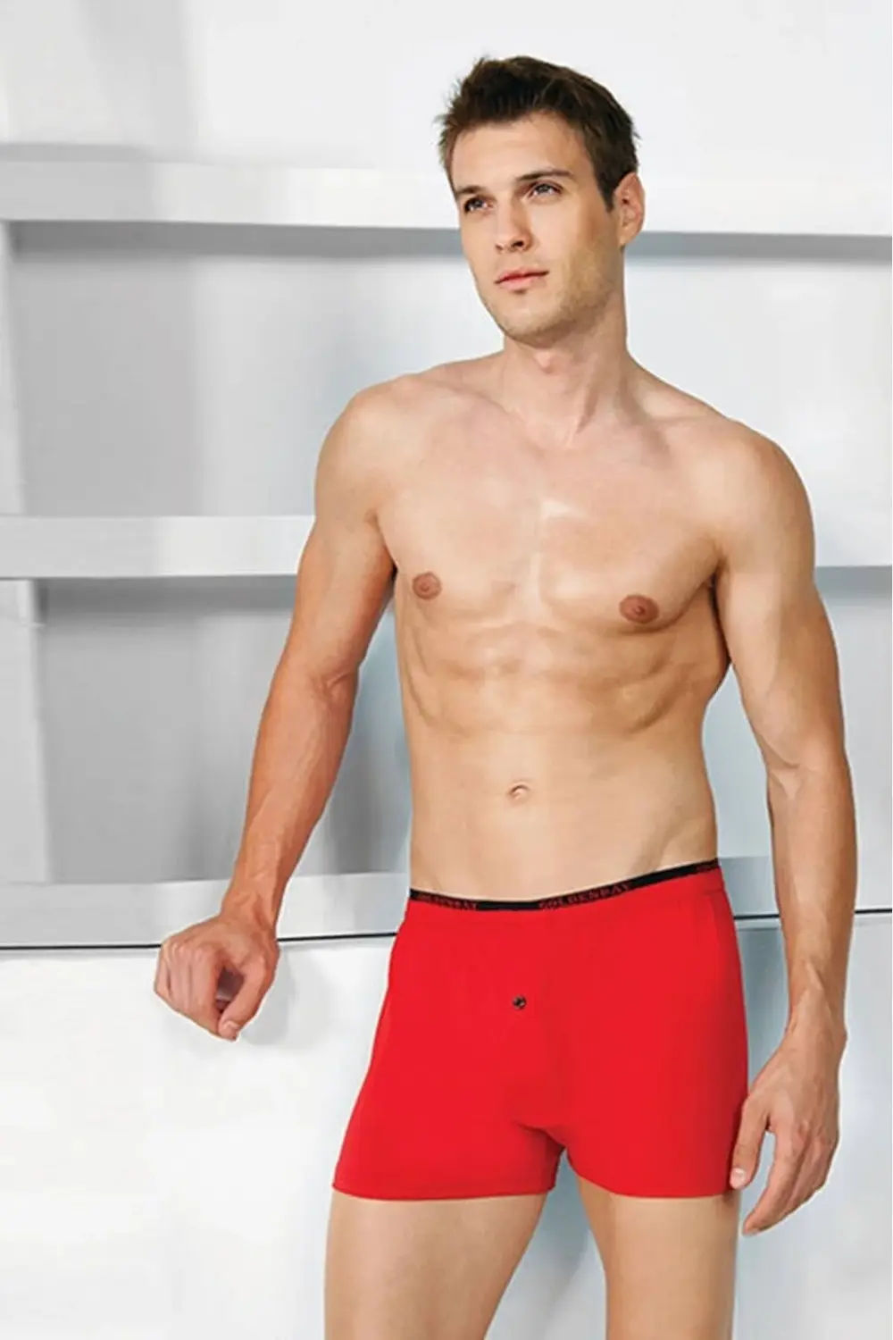 Byrbrf Düğmeli Kısa Paçalı Pamuklu Boxer 1673 Byrnew