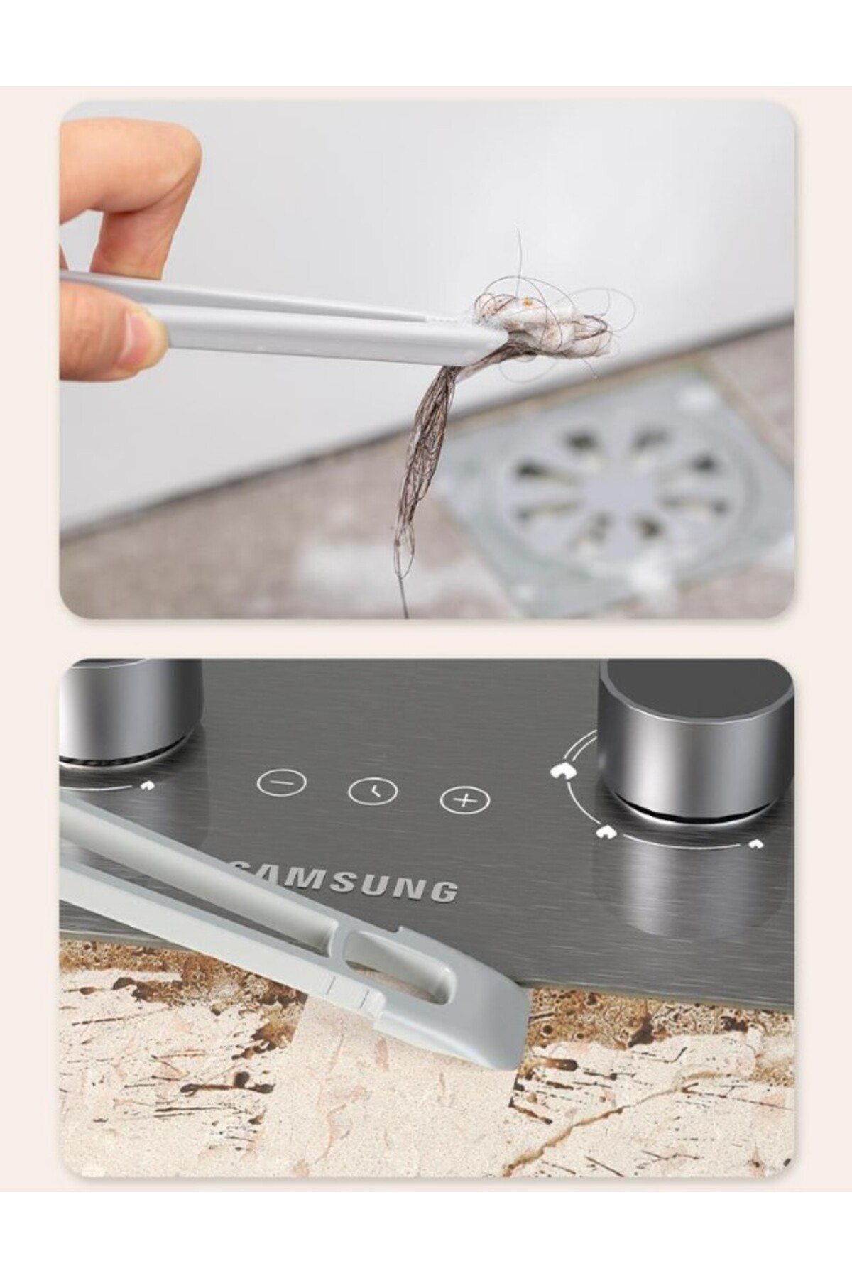 Byrxdn Döner Başlıklı Temizlik Fırçası Cımbızlı Byrnew