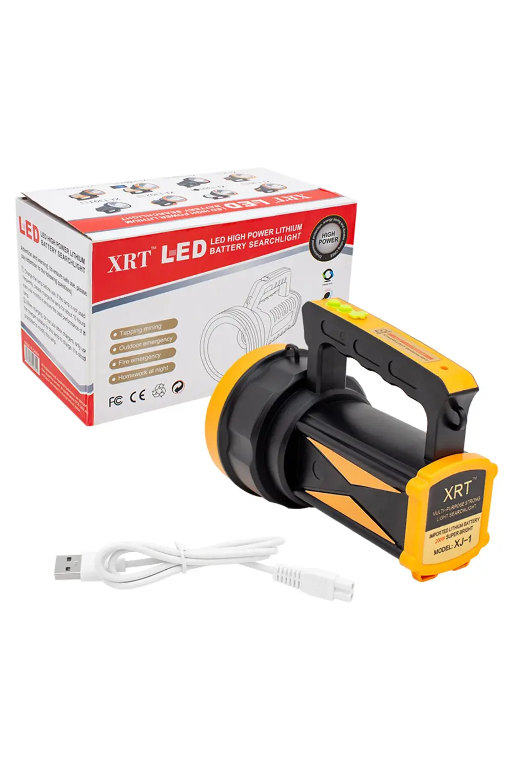 Byrxdn  Xj-1 Şarjli Ledli 3 Kademeli El Feneri Byrnew