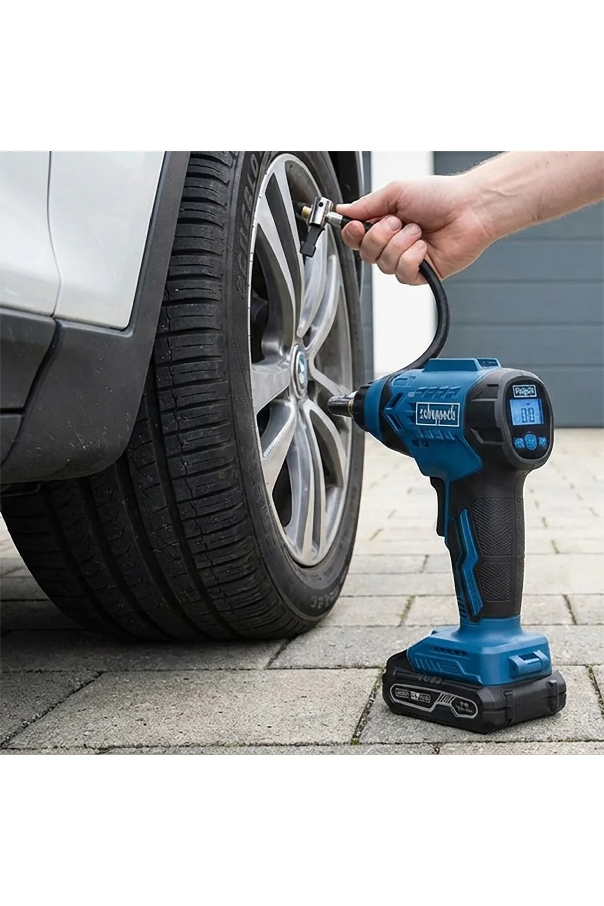 C-AC20-X 20V Akülü Hava Pompası Seti – 4.0 Ah Akü, Şarj Cihazı ve Adaptörler - Görsel 7