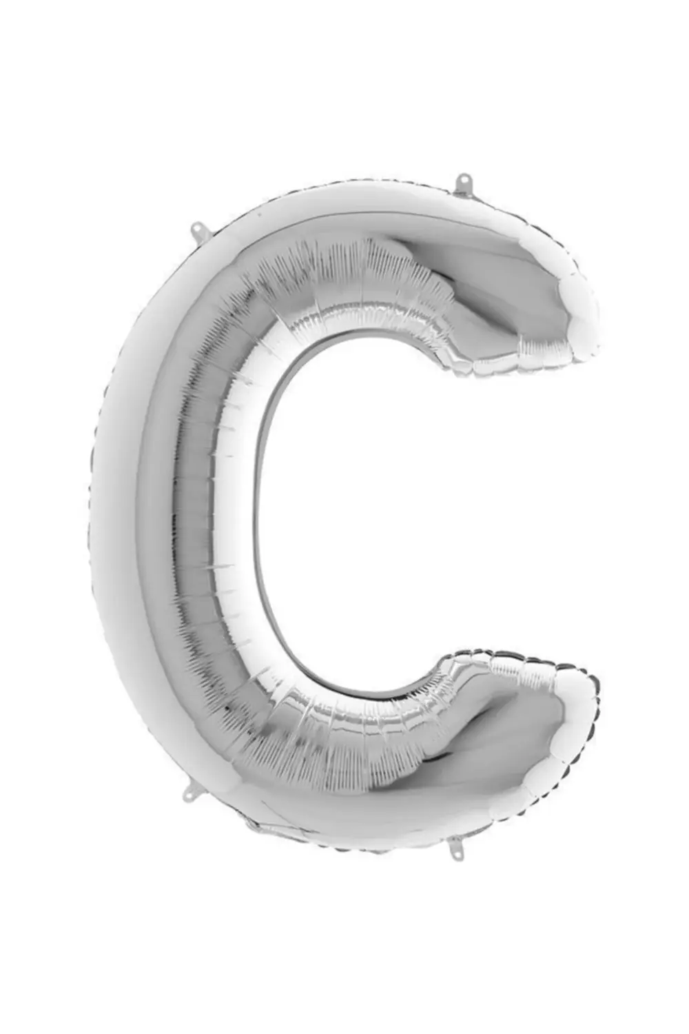 C Harf Gümüş Folyo Balon 102cm