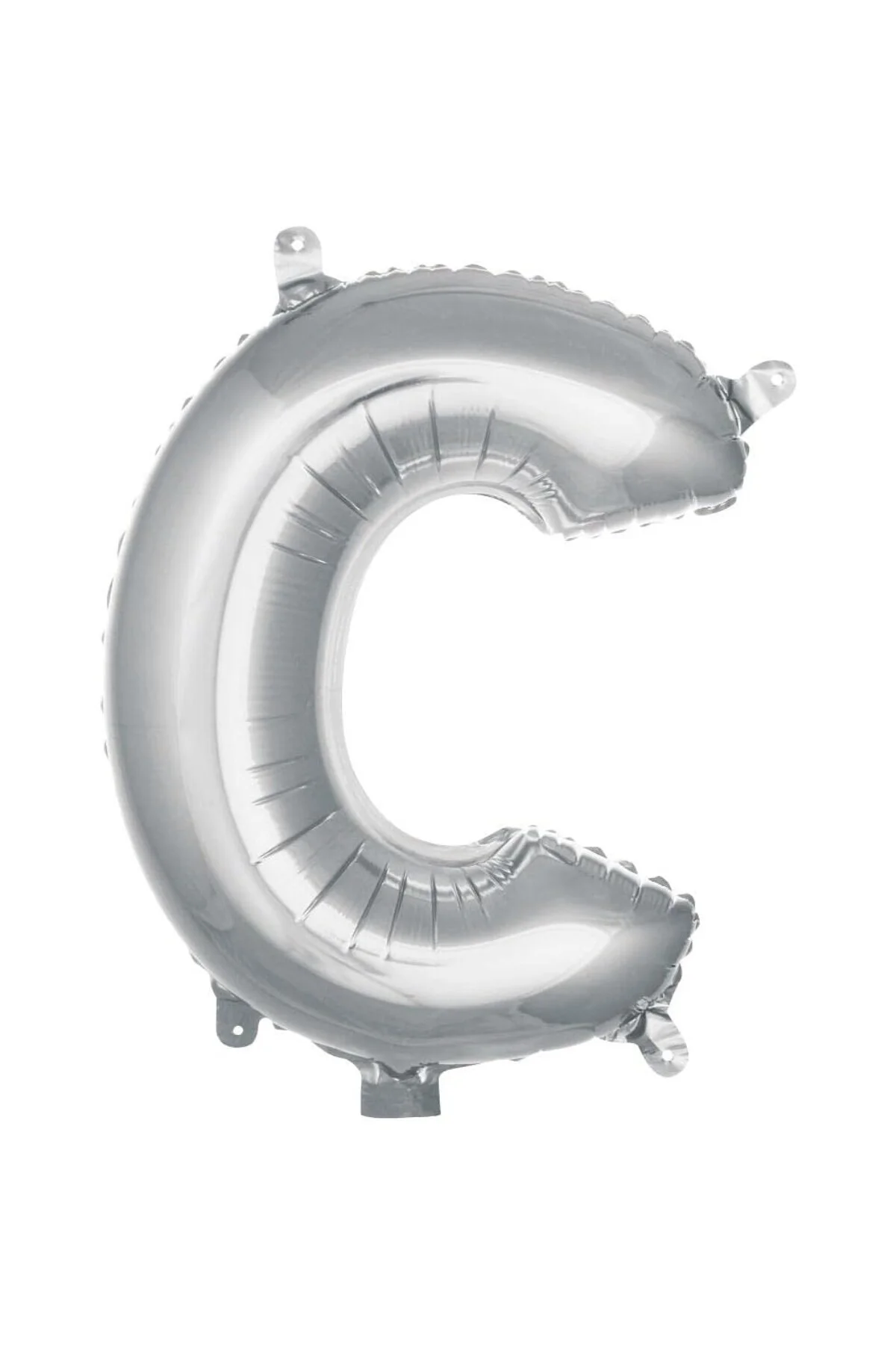 C Harfi 16 İnç Gümüş Renk Folyo Balon 36 CM (Gümüş)