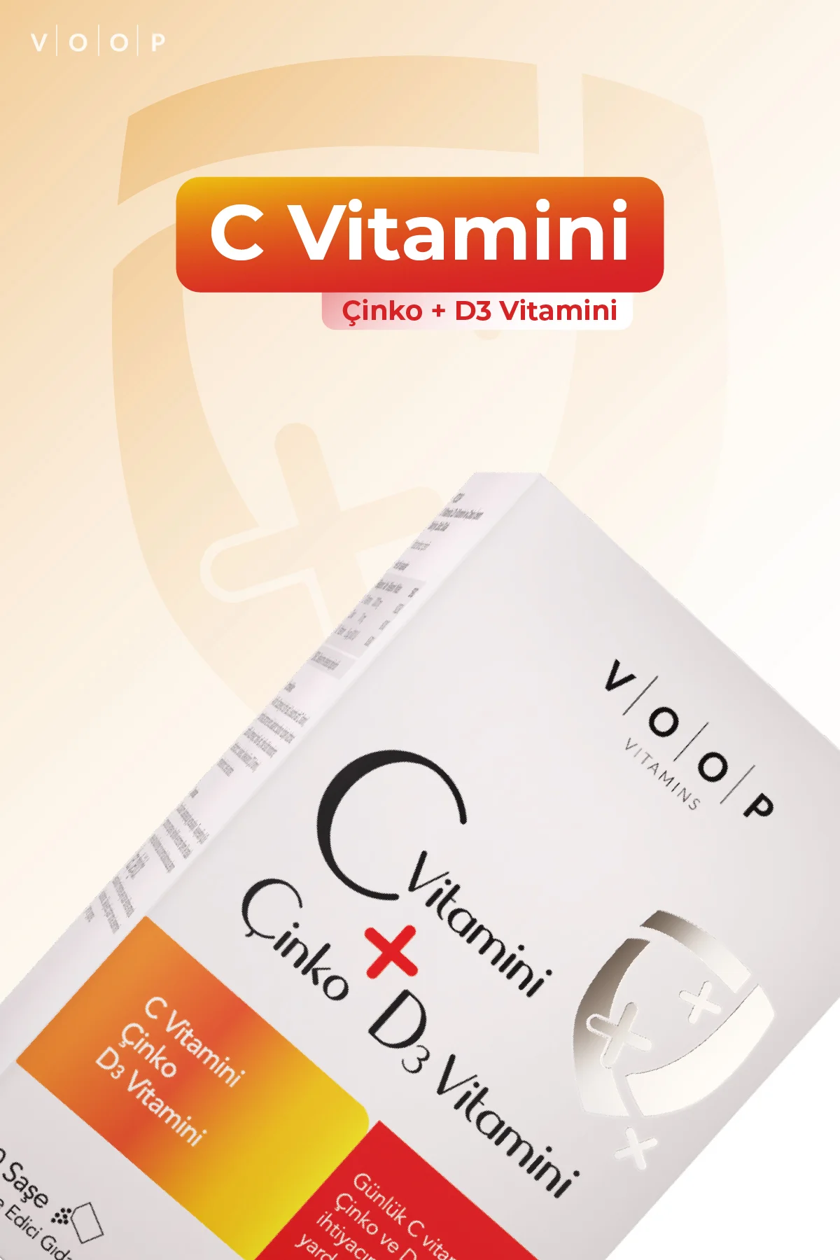 C Vitamini + Çinko & D3 Vitamini | Günlük Vitamin Takviyesi - 20 Toz Saşe