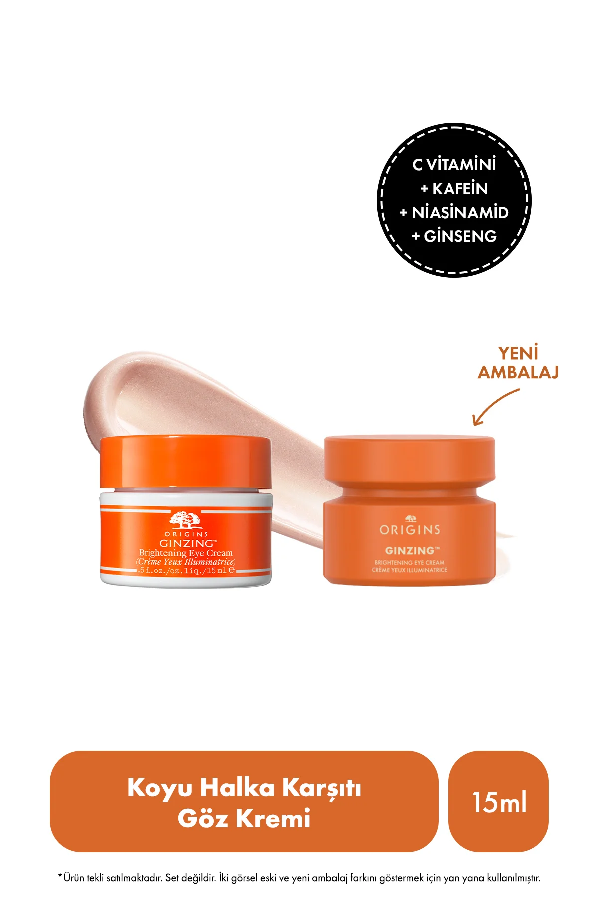 C Vitamini & Niasinamid Içeren Ginzing™ Canlandırıcı Göz Kremi 15