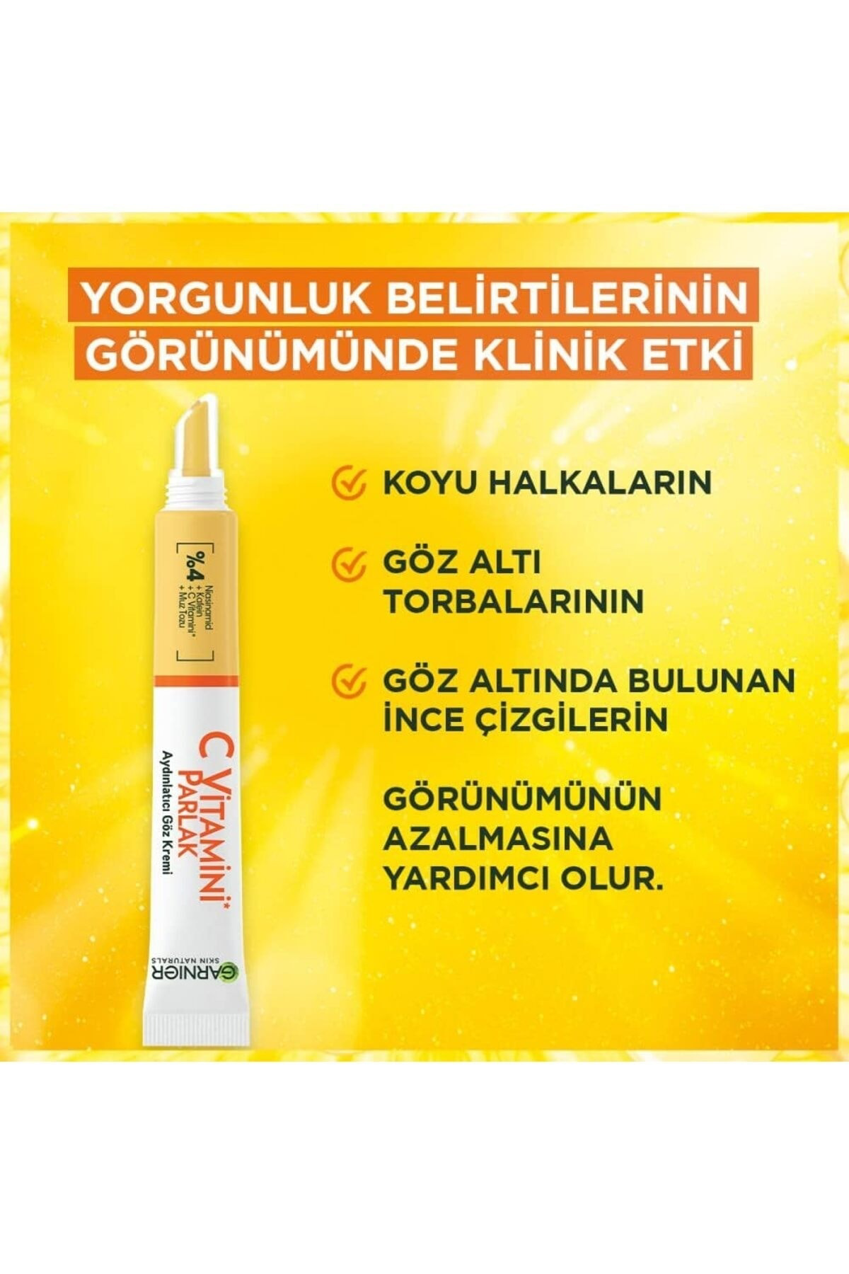 C Vitamini Parlak Aydınlatıcı Göz Kremi - Görsel 3