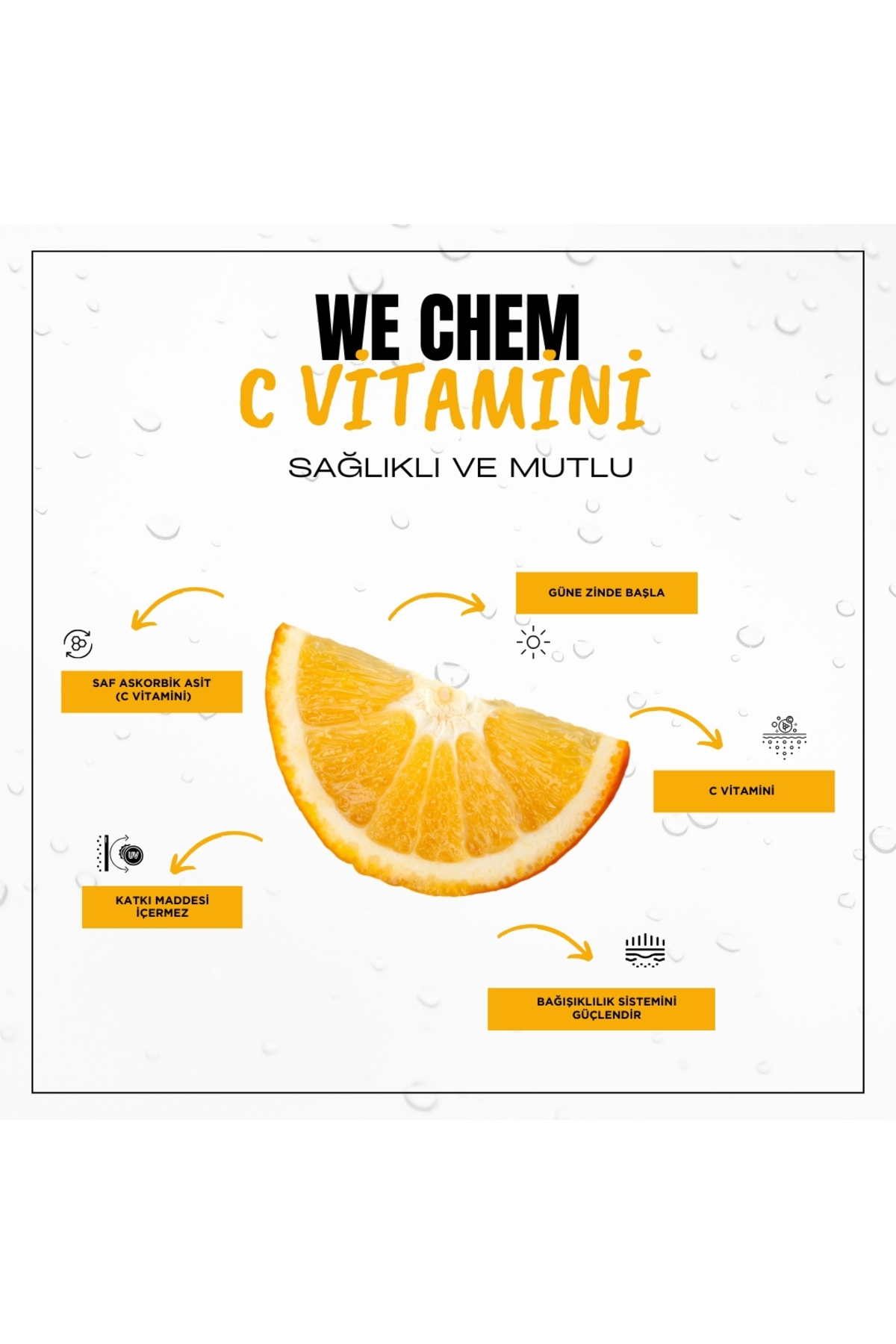 C Vitamini Şase Tek Kullanımlık C Vitamin 30 Adet