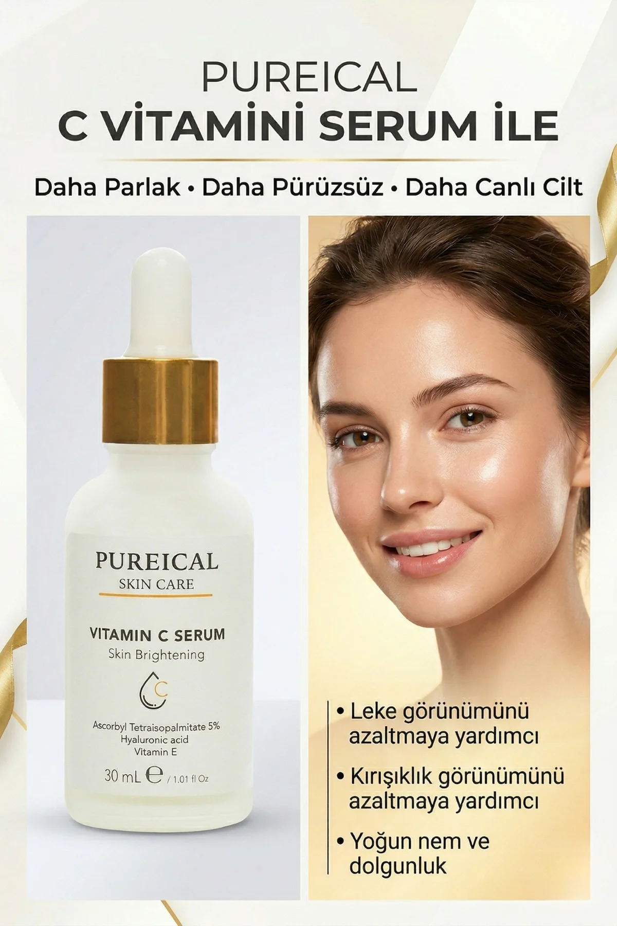 C vitamini Serumu %5, Aydınlatıcı, Leke Karşıtı ve Anti-Aging Bak