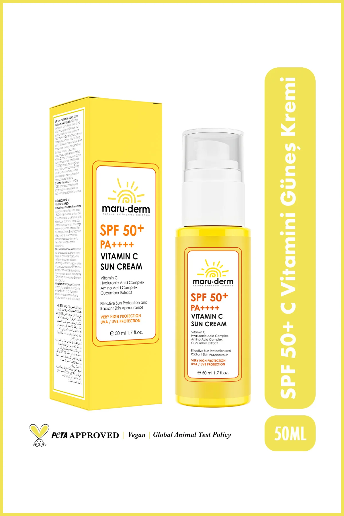 C Vitamini SPF 50+ PA++++ | Yeni Nesil Kore Filtreli 50 ML