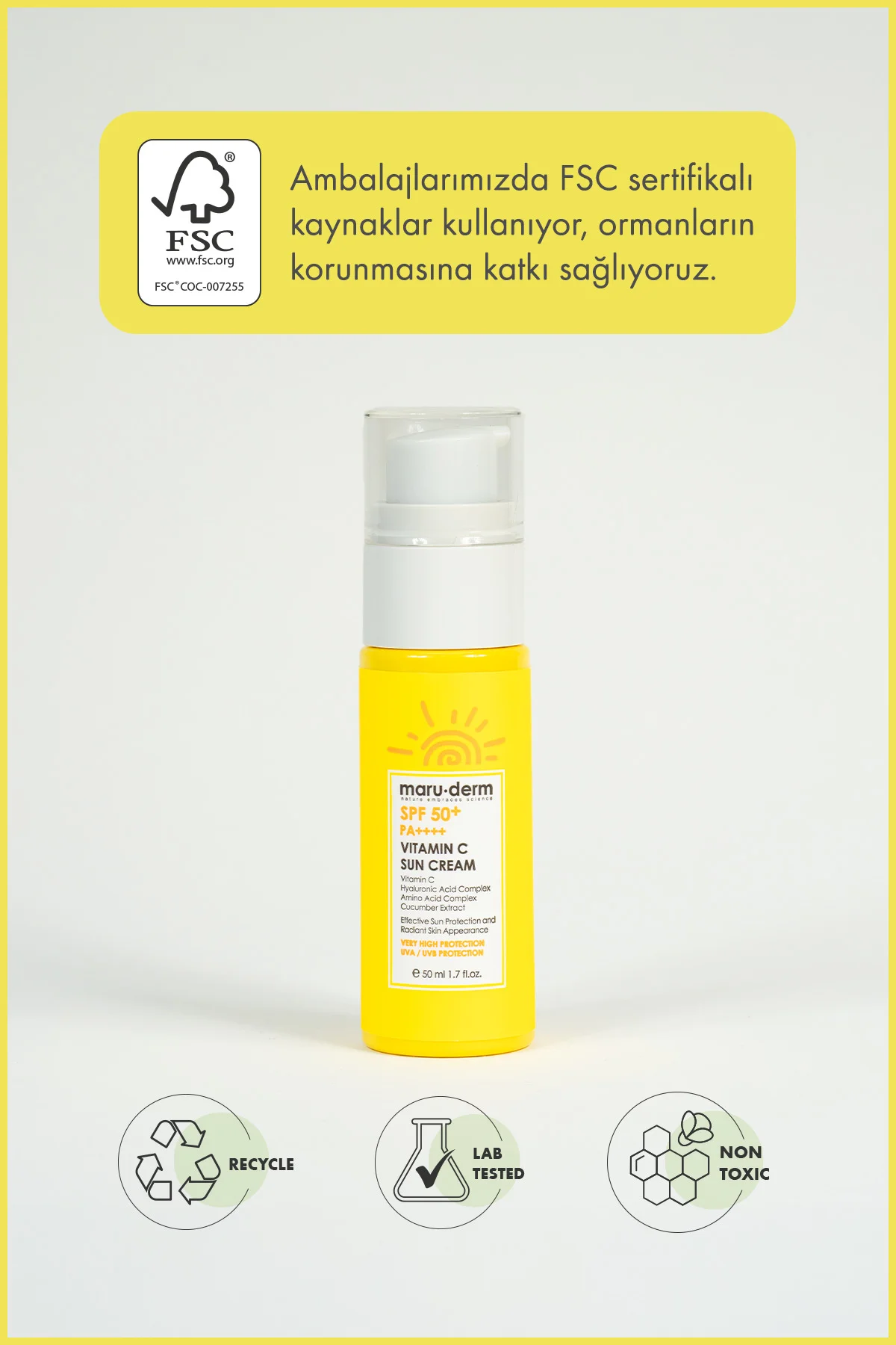 C Vitamini SPF 50+ PA++++ | Yeni Nesil Kore Filtreli 50 ML