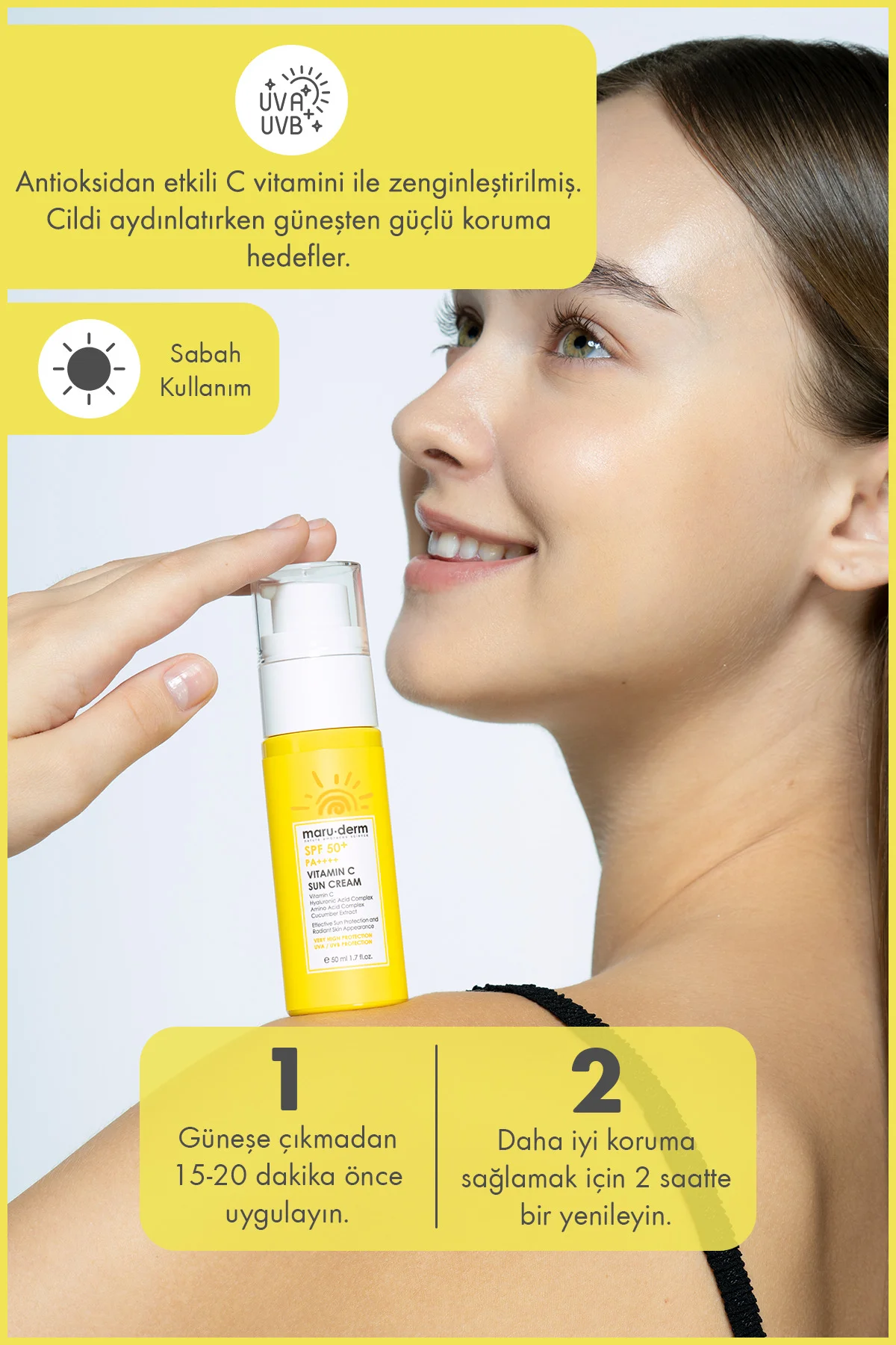 C Vitamini SPF 50+ PA++++ | Yeni Nesil Kore Filtreli 50 ML - Görsel 3