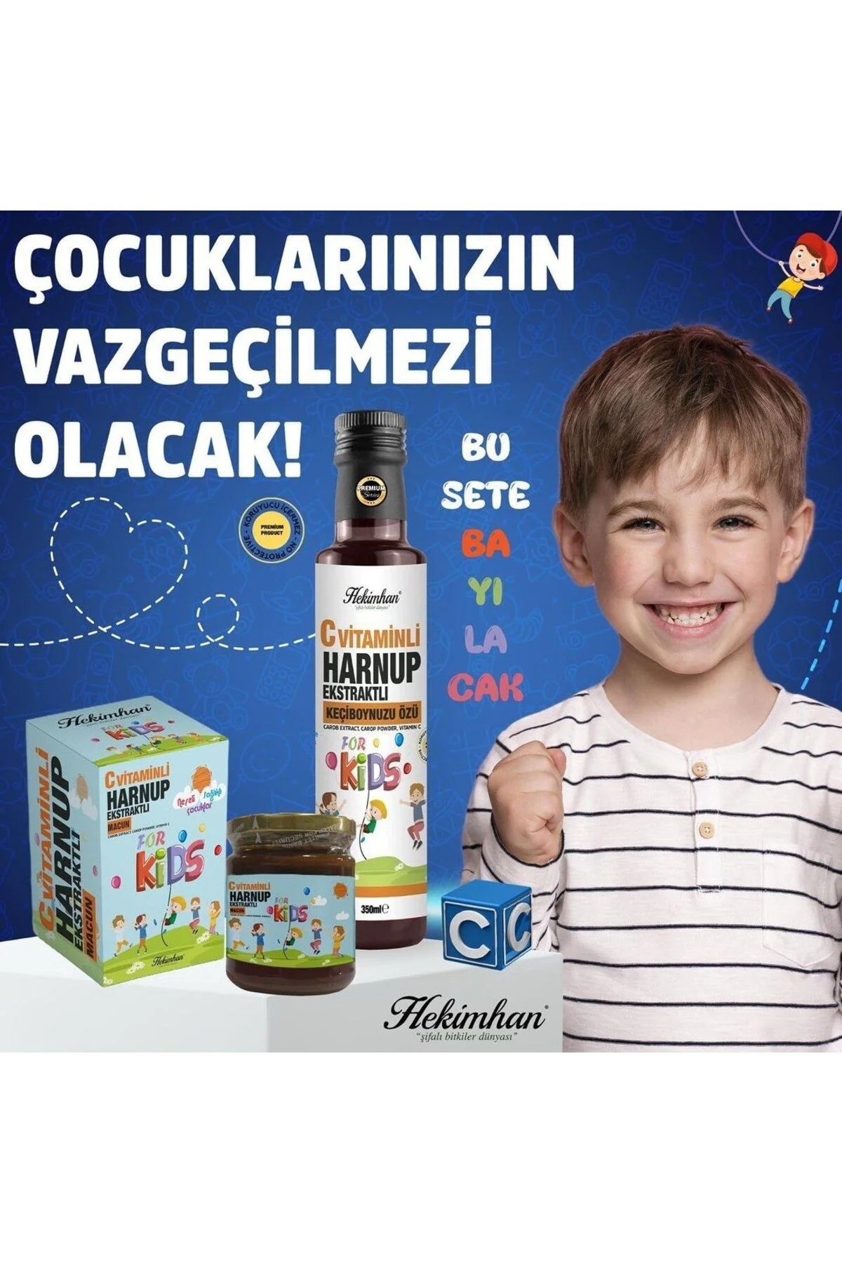 C vitaminli Harnup ekstraklı çocuk macunu ve pekmezi