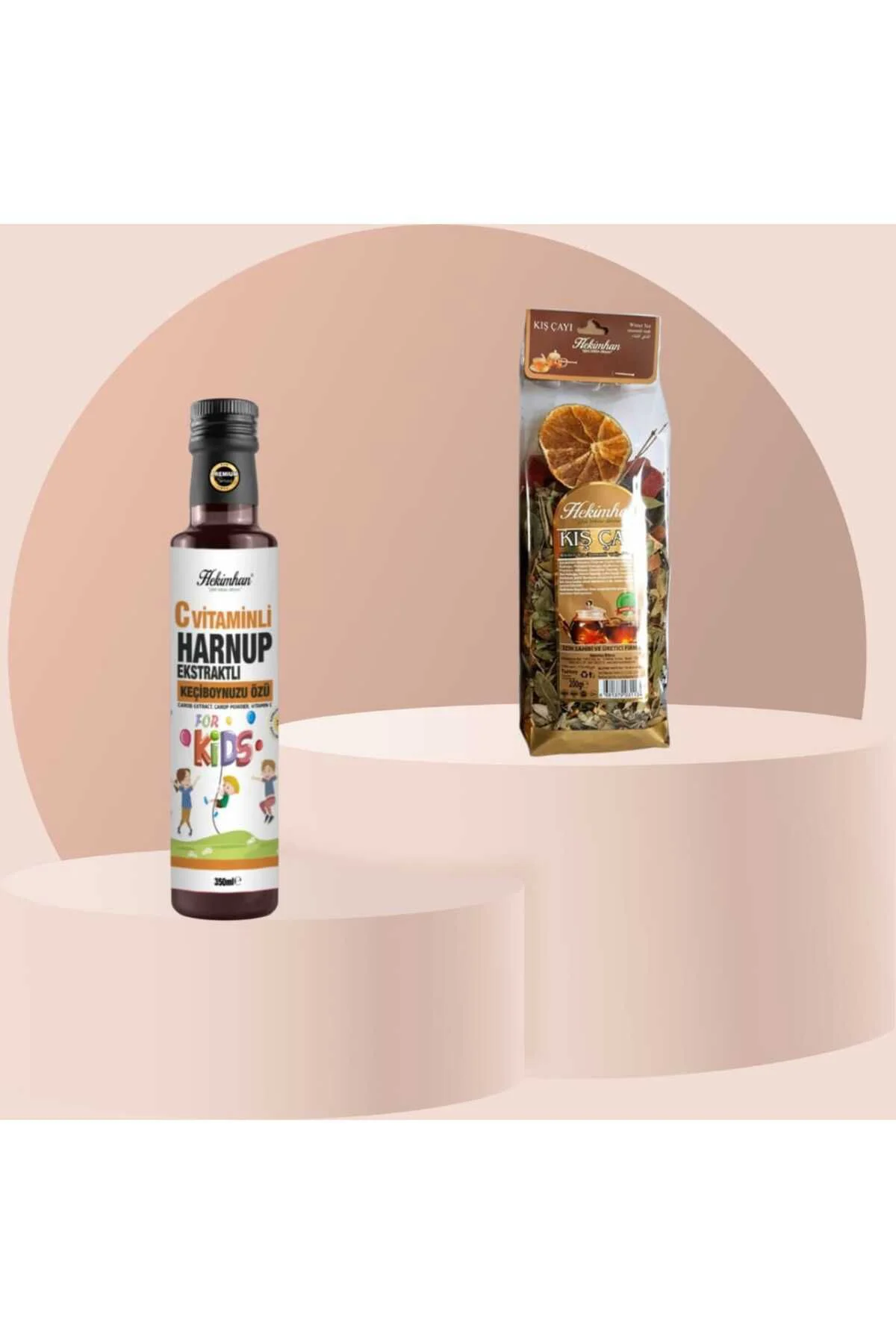 C Vitaminli Harnup Extraktlı Keçiboynuzu Özü 350 gr ve Kış Çayı 2