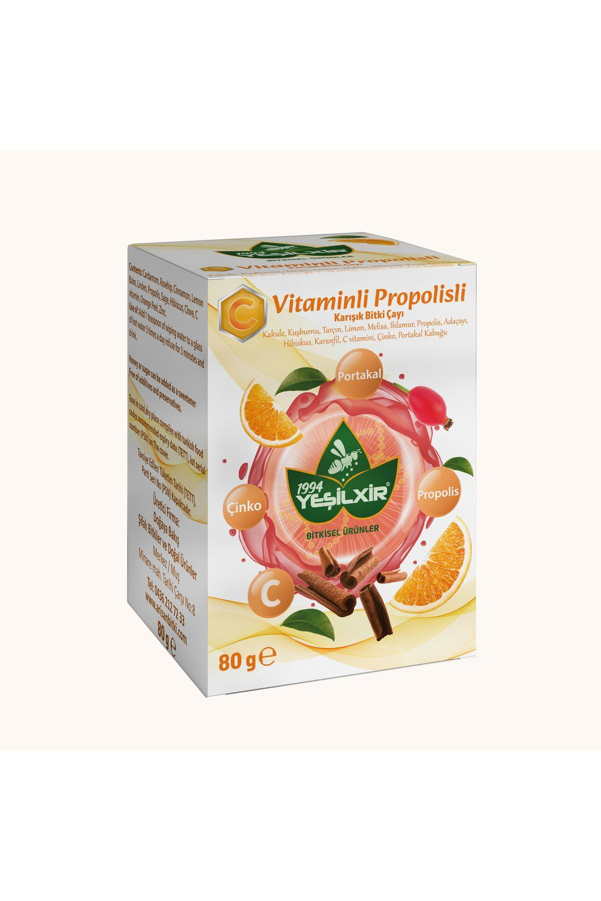 Yeşilxir C Vitaminli Propolisli Karışık Bitki Çayı 80 Gr
