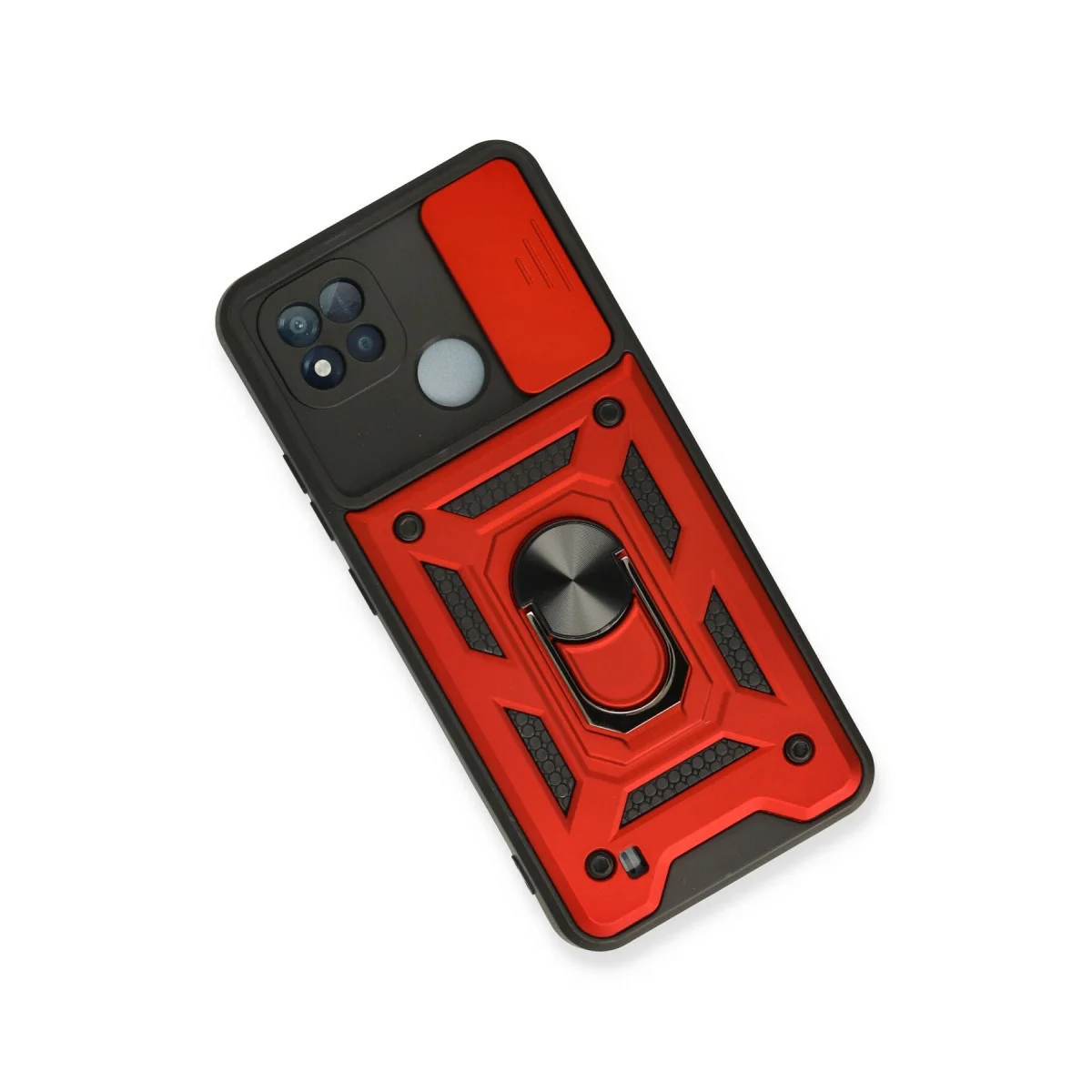 C11 2021 Kamera Korumalı Silikon Kılıf - Pars Lens Yüzüklü Kırmızı