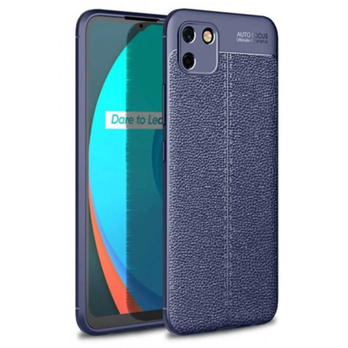 C11 Kılıf Auto Focus Kapak - TPU Silikon Deri Dokulu Güçlü Darbe Koruması