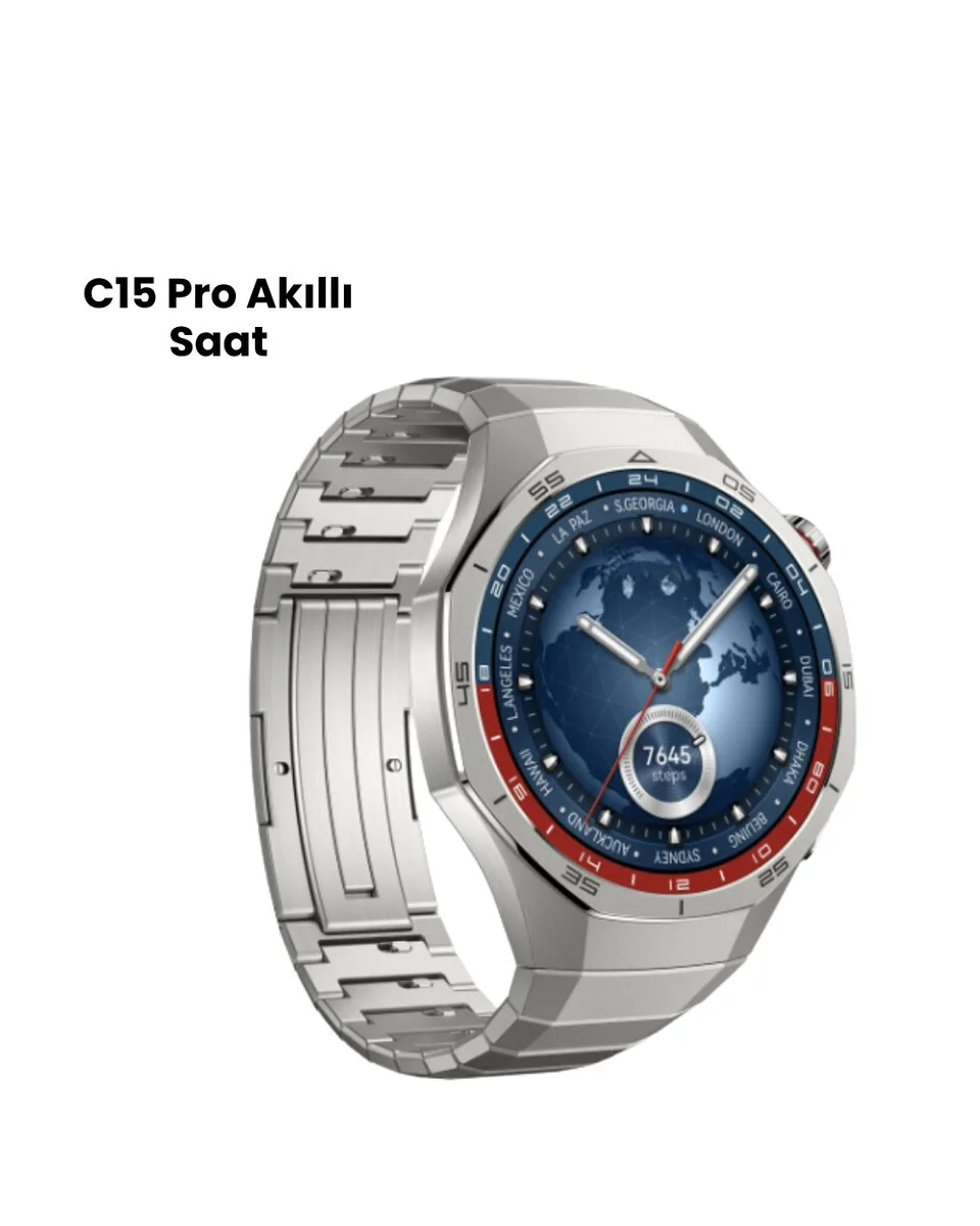 C15 PRO AKILLI SAAT - Sağlık Takibi, Suya Dayanıklı ve Uzun Pil Ömrü