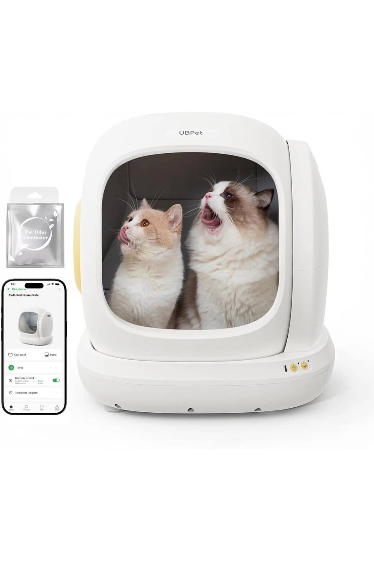 C20 Akıllı Kedi Tuvaleti, Mobil Uygulama Kontrollü, Otomatik Temi