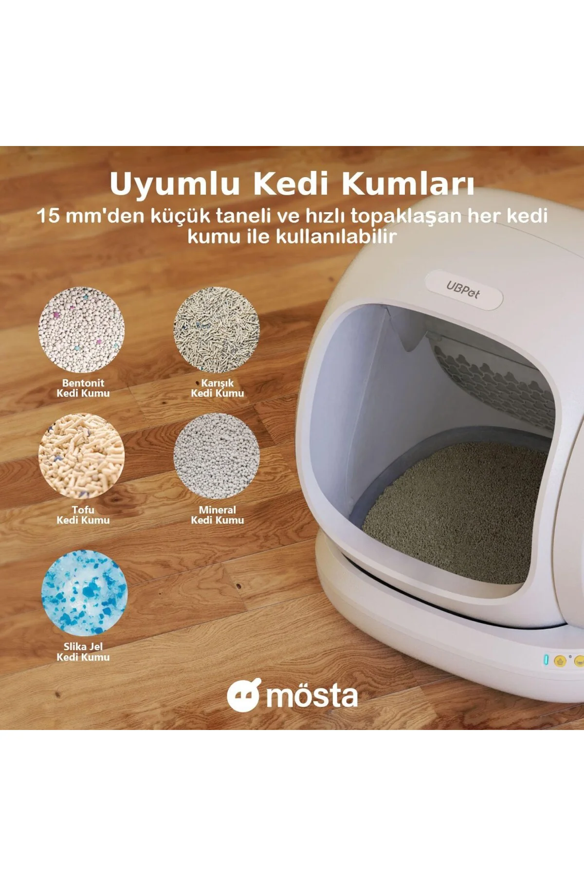 C20 Akıllı Kedi Tuvaleti, Mobil Uygulama Kontrollü, Otomatik Temi