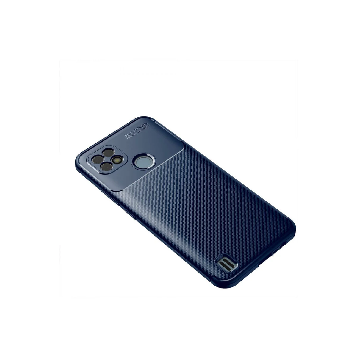 C21 Auto Focus Karbon Fiber Kılıf - Lacivert, Sağlam Cihaz Koruması