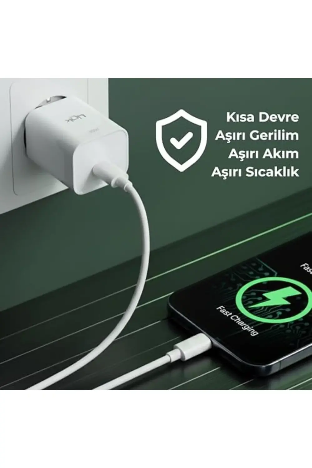 C312 30W PD GaN3 Type-C to Type-C Kablolu Şarj Aleti Set 395519