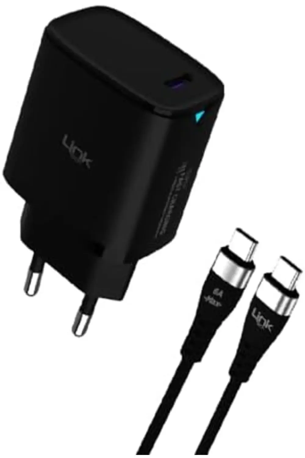 C316 45W PD GaN3 QC 4.0 Type-C to Type-C Kablolu Şarj Aleti Set 3