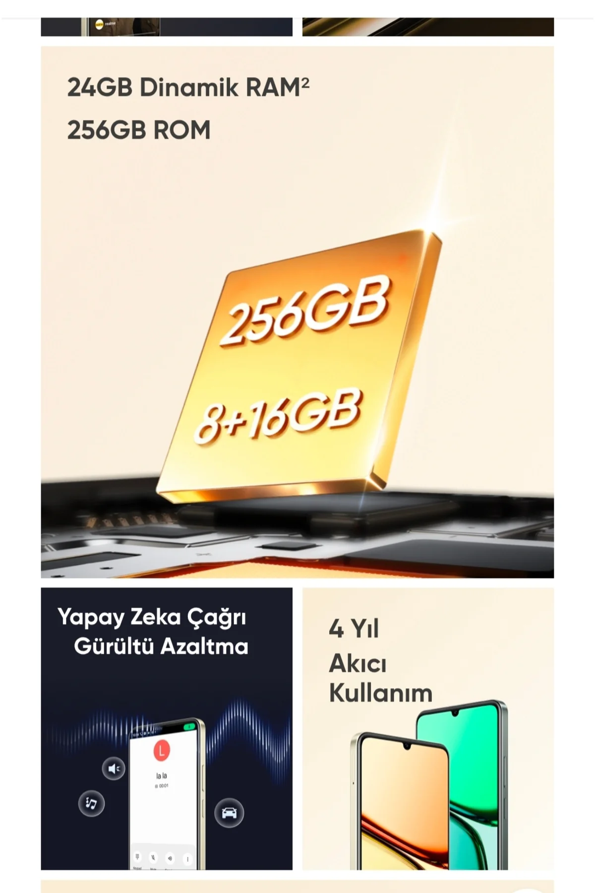 C61 8gb 256gb Yeşil Cep Telefonu ( Türkiye Garantili)