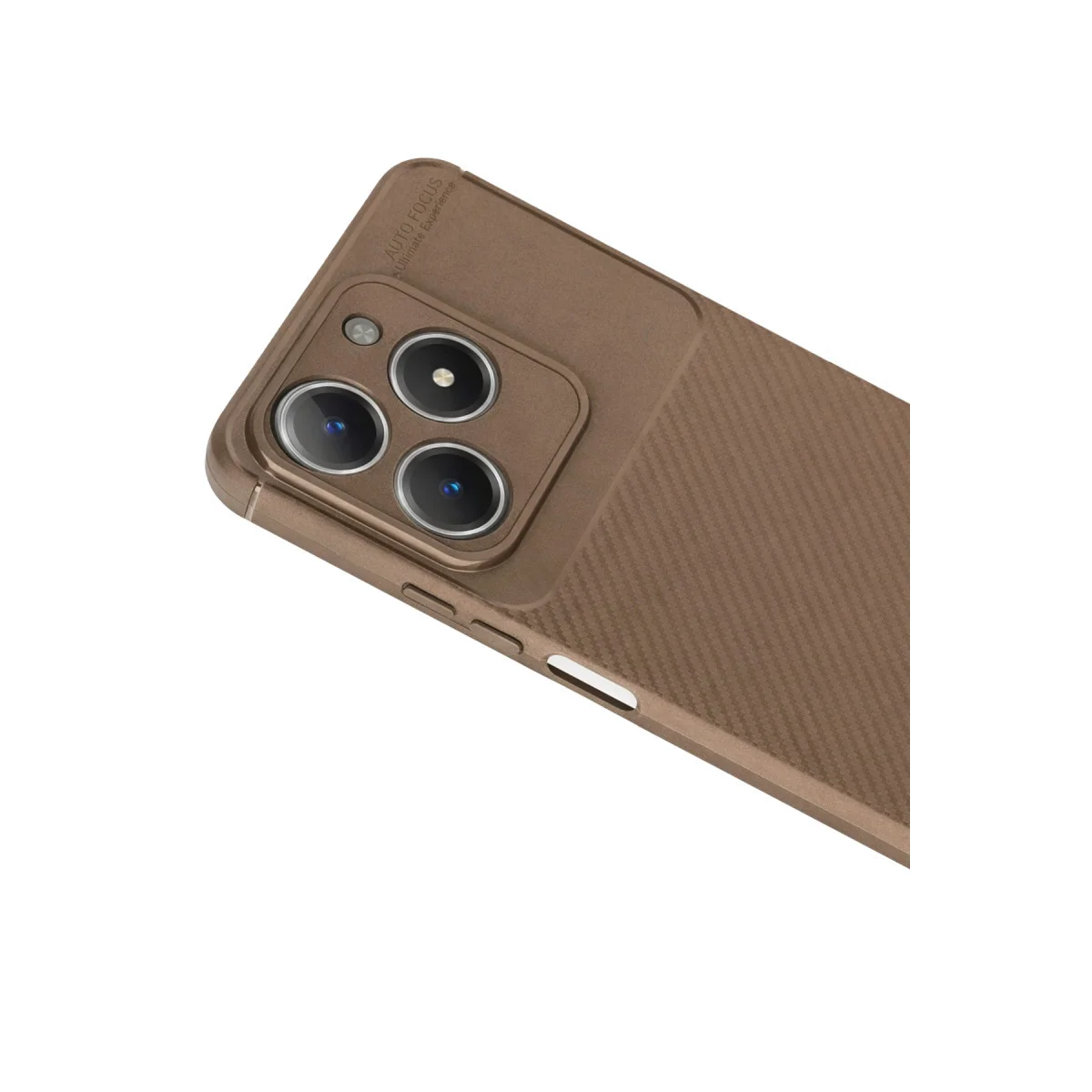 C61 Kılıf Auto Focus Karbon Kapak - Kahverengi ve Pürüzsüz Koruma
