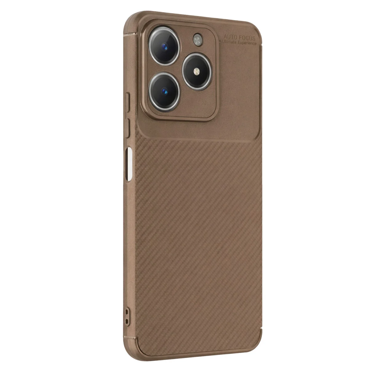 C61 Kılıf Auto Focus Karbon Kapak - Kahverengi ve Pürüzsüz Koruma