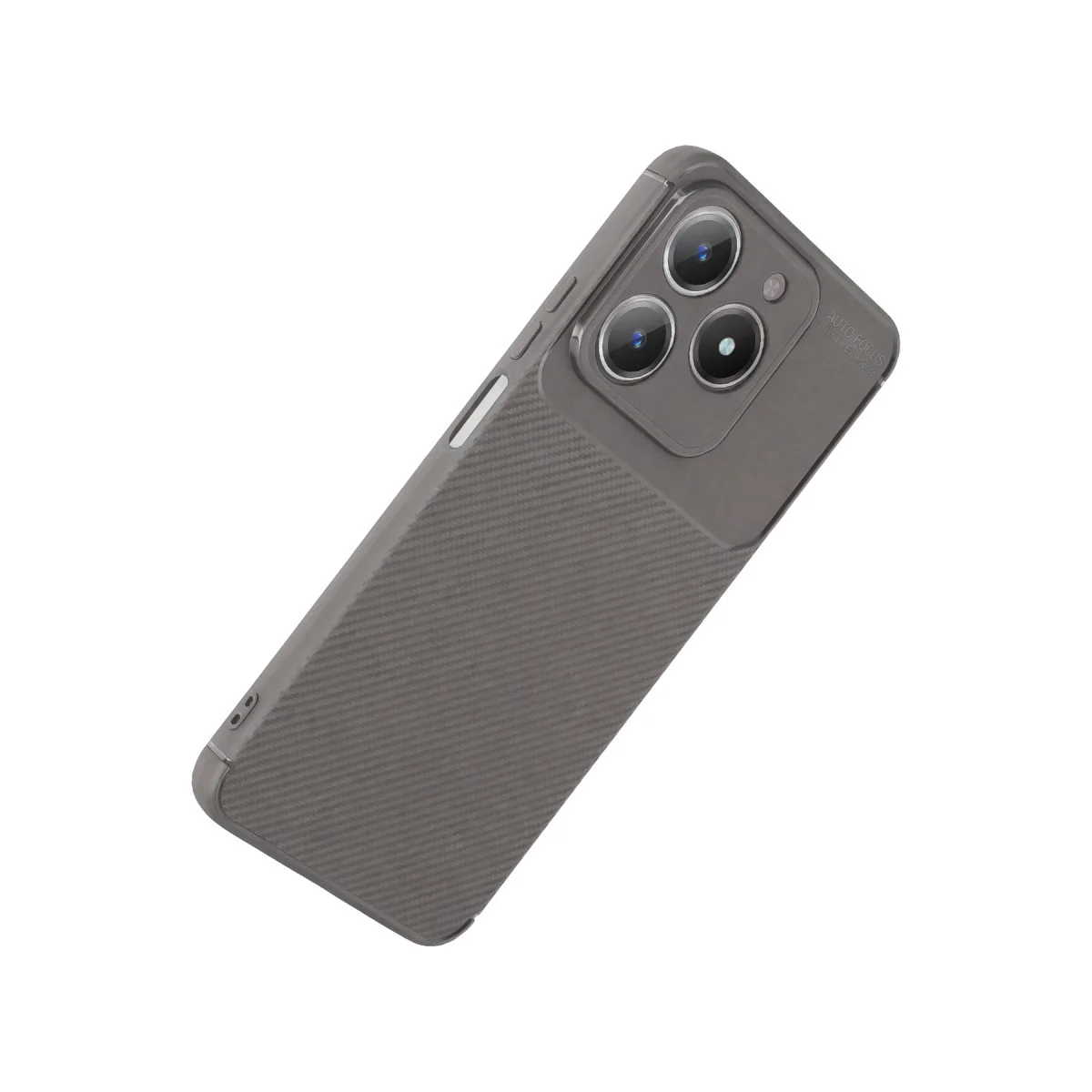 C61 Kılıf Auto Focus Karbon Kapak Gri - Ekran ve Kamera Koruması