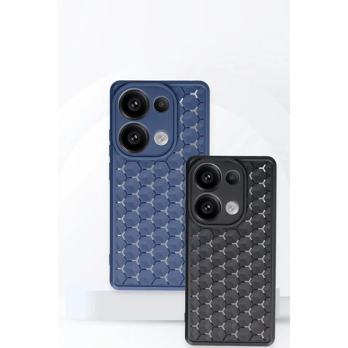 C65 Kılıf Petek Silikon Kapak - Lacivert, Modern ve Koruyucu Telefon Kılıfı