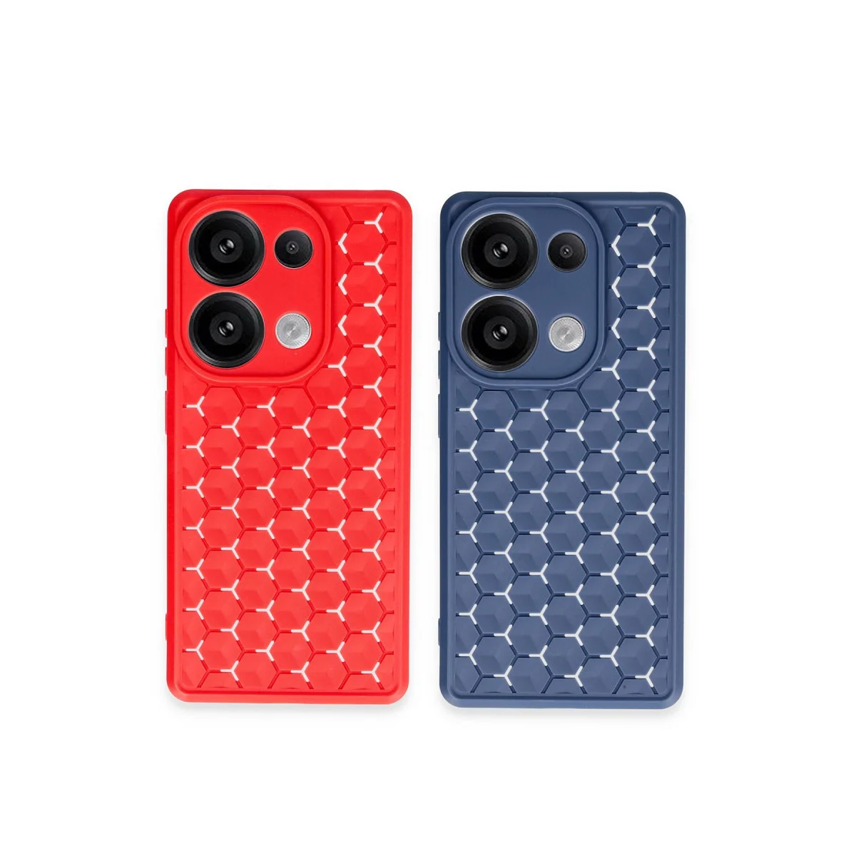 C65 Kılıf Petek Silikon Kapak - Lacivert, Modern ve Koruyucu Telefon Kılıfı