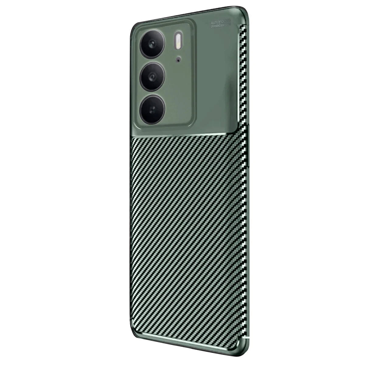 C75 4G Auto Focus Karbon Kapak Koyu Yeşil - Premium Estetik ve Maksimum Koruma