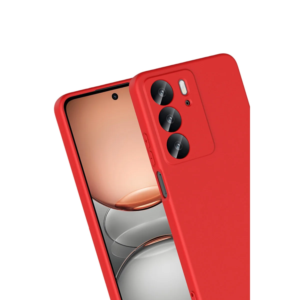 C75 4G First Serisi Kırmızı Silikon Kılıf - Minimalist ve Koruyucu