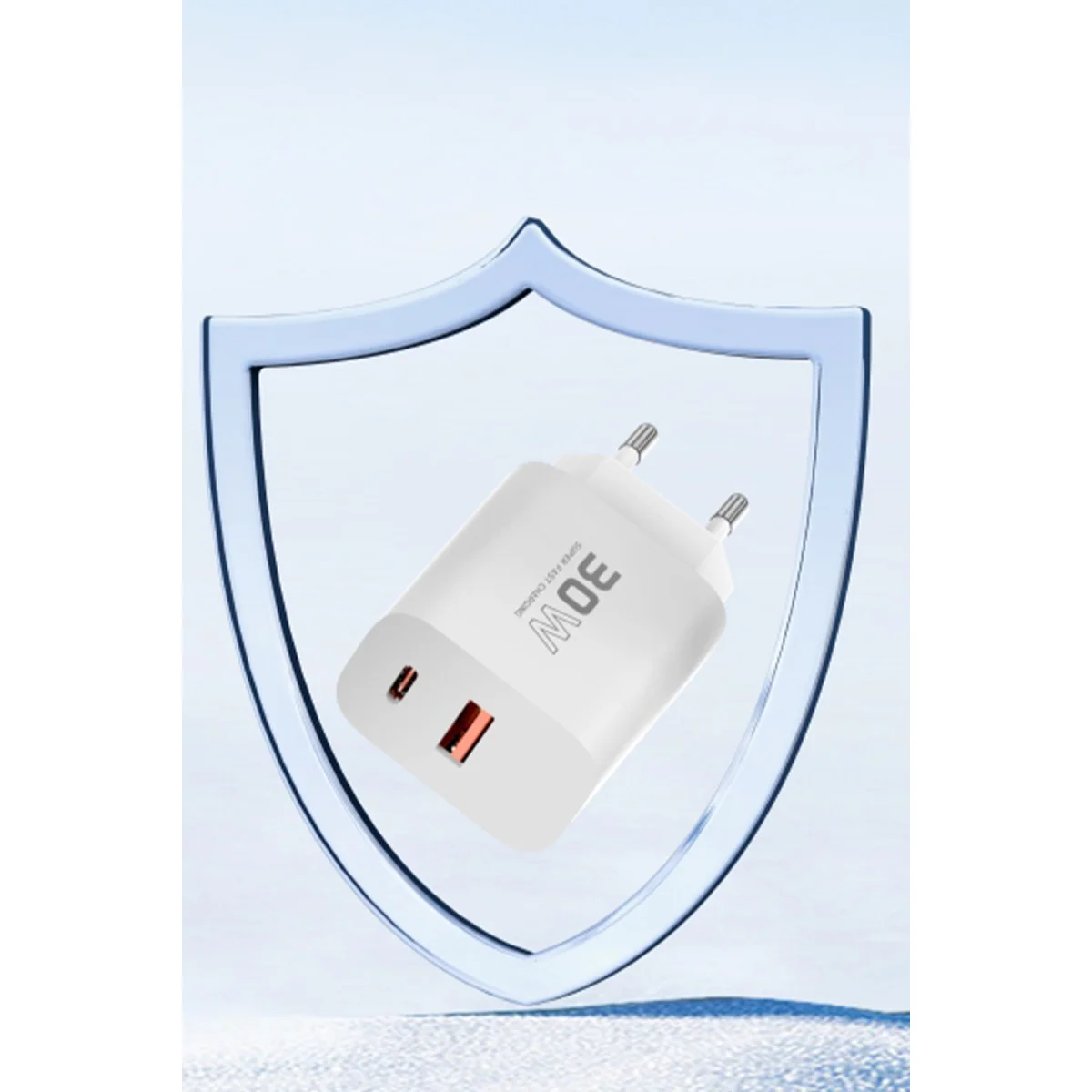 C89Q 30W Type-C ve 22.5W USB PD Şarj Cihazı + 1M Kablo - Beyaz