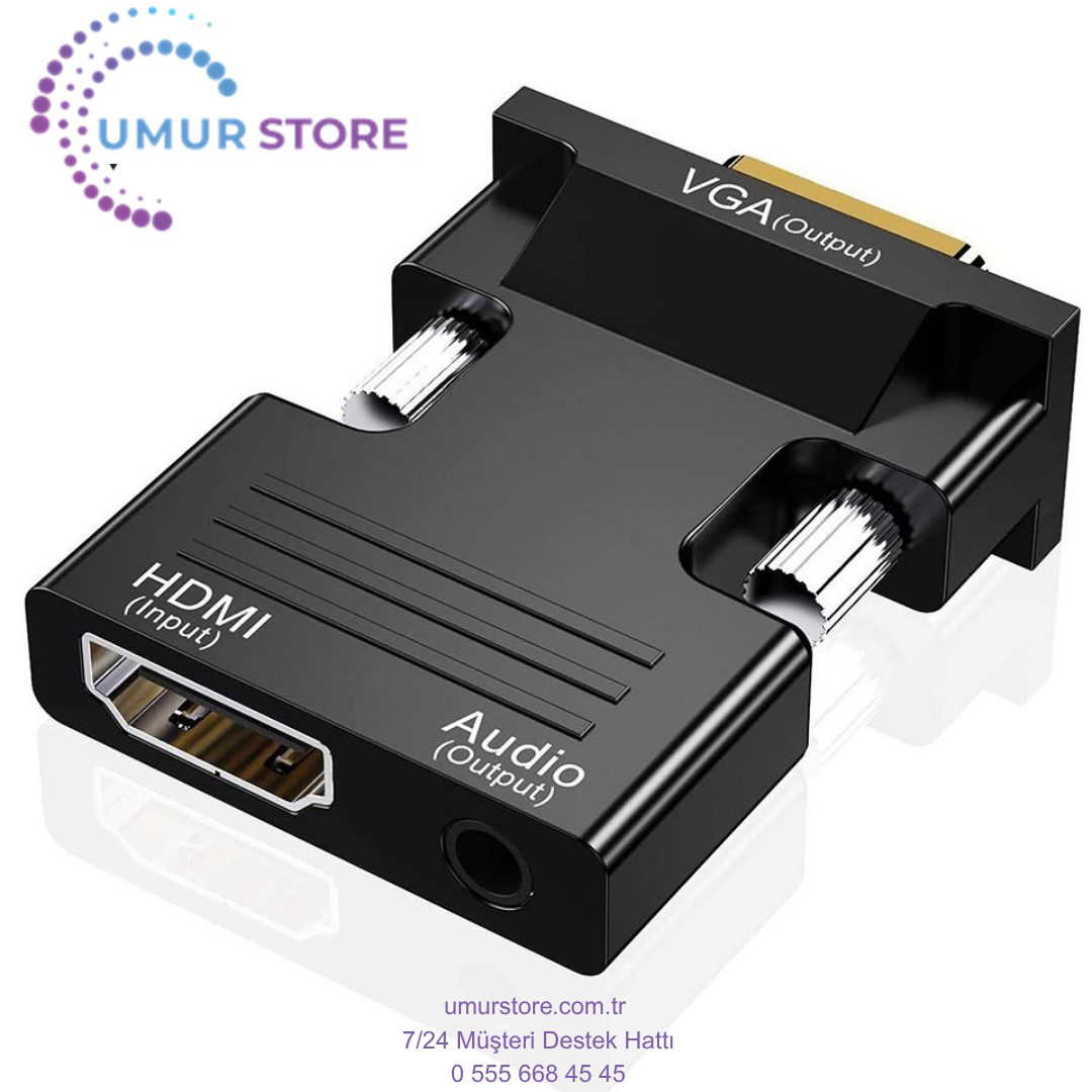 Herz Ca-4623 Hdmi To Vga Sesli Dönüştürücü Adaptör