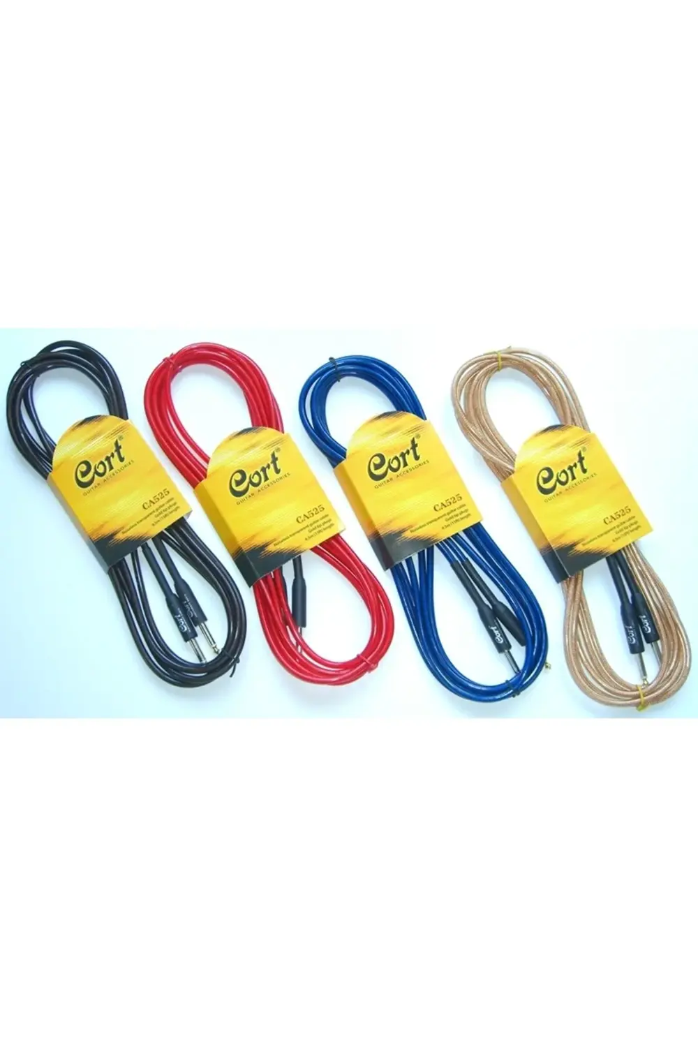 CA525RED GİTAR KABLO GÜRÜLTÜSÜZ 5M (NOISLESS), ŞEFFAF KIRMI Gitar