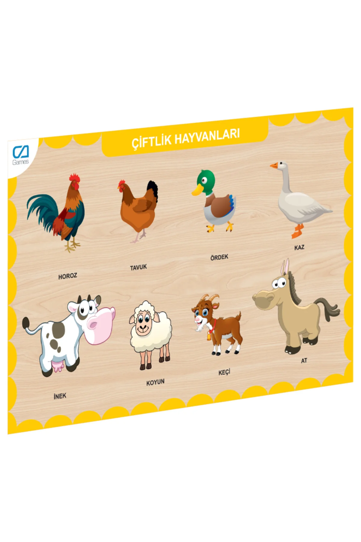 Caahs-3211 Ca Games Ahşap Çiftlik Hayvanlari Bul-Tak