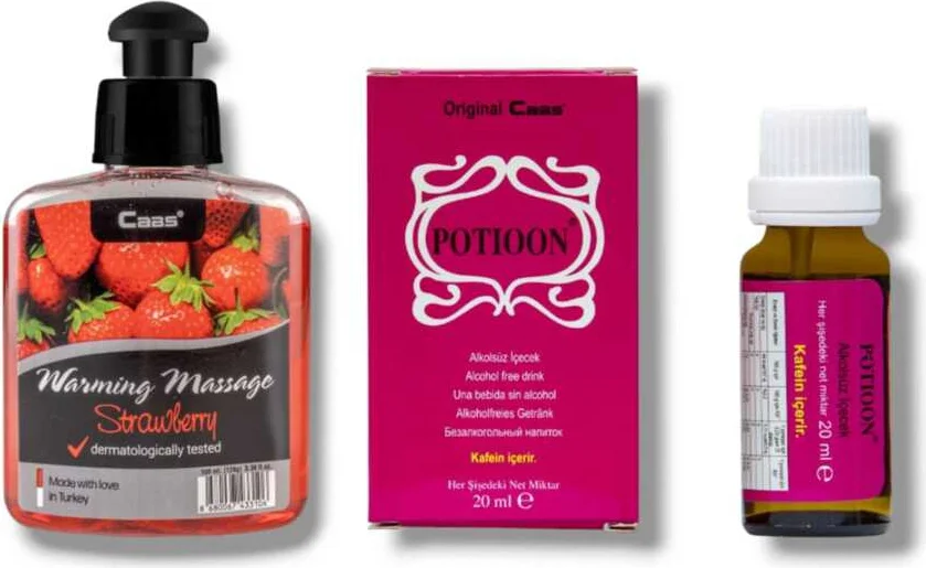 Caas Çilek Aromalı Isıtıcılı Cinsel Masaj Yağı 100 ml + Potıoon Damla Fiyatı, Yorumları ve Özellikleri