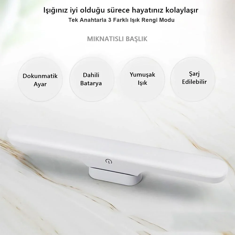 Cabınet Şarjlı Kolay Taşınabilir Mıknatıslı Led Işık Kablosuz Kademeli 3 Renk Aplik Bx40 Fiyatı, Yorumları ve Özellikleri