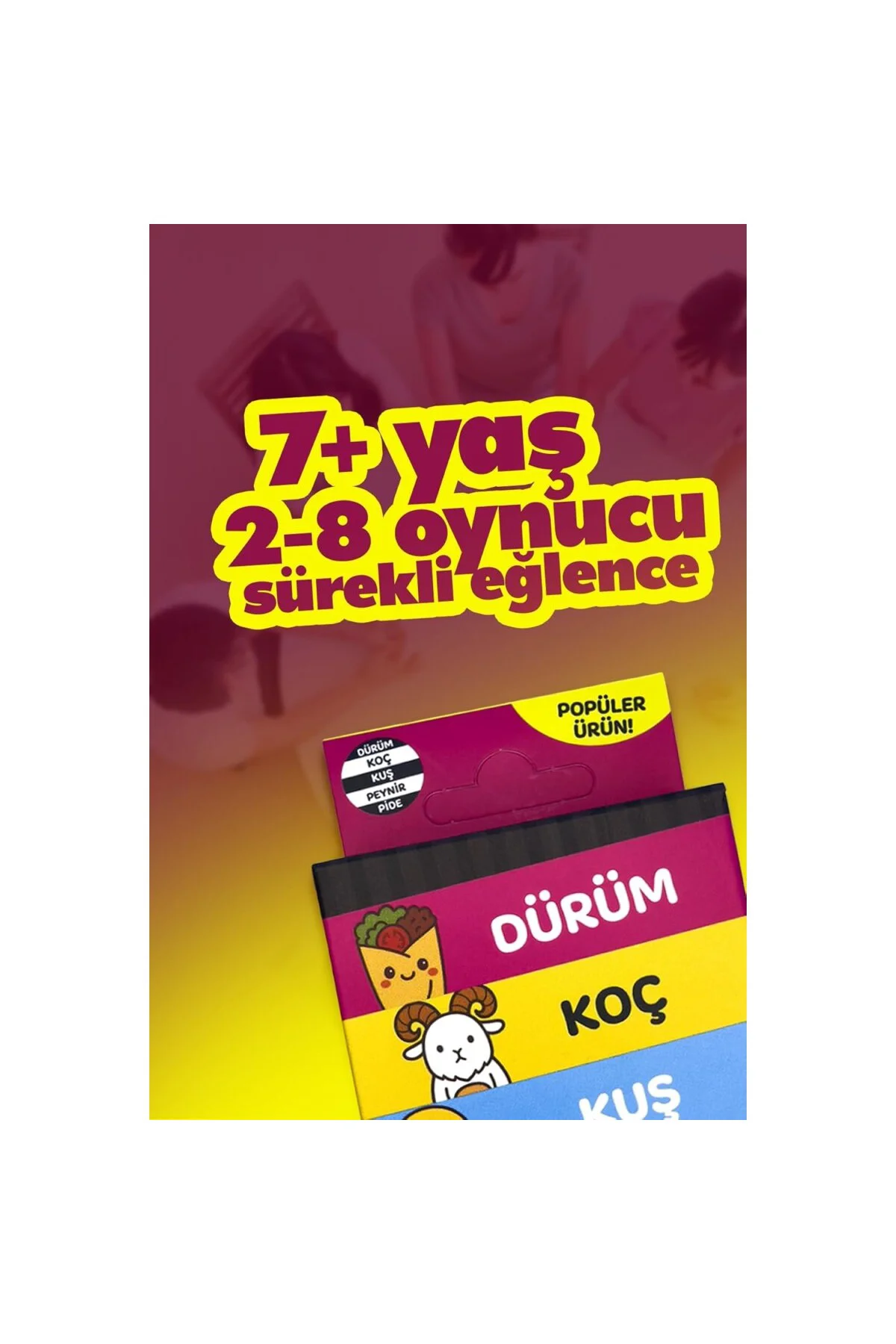 Çabuk Reflex Kutu Oyunu Dürüm Koç Kuş Peynir Pide Kart Oyunu Oyun