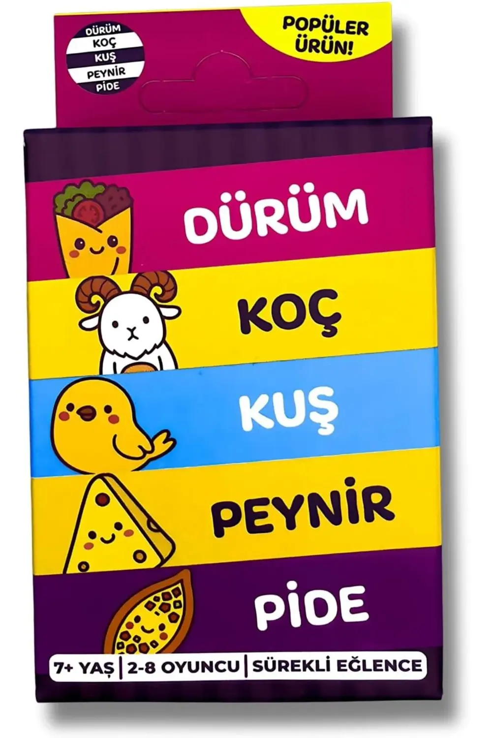 Çabuk Reflex Kutu Oyunu Dürüm Koç Kuş Peynir Pide Kart Oyunu Oyun